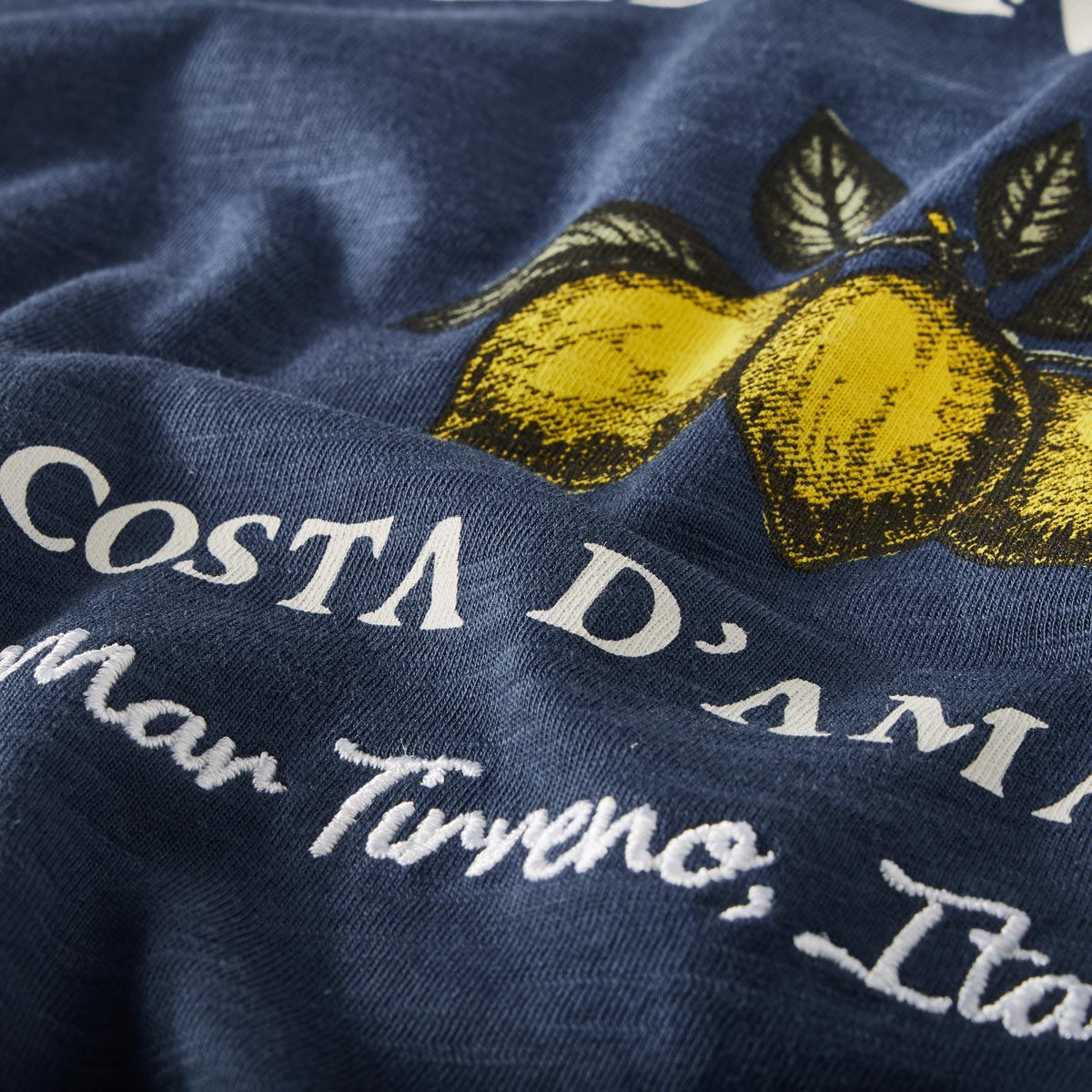 Hajo T-Shirt mit Motiv-Print royalblau