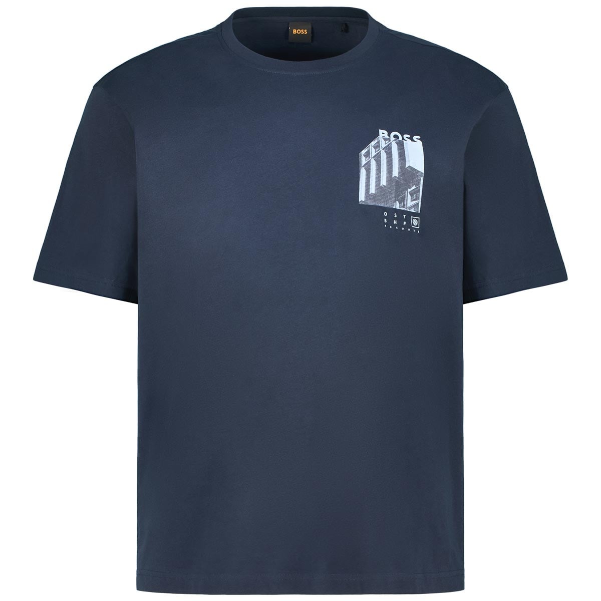 Boss T-Shirt Mit Motiv-Print Farbe Dunkelblau Größe, 5XL