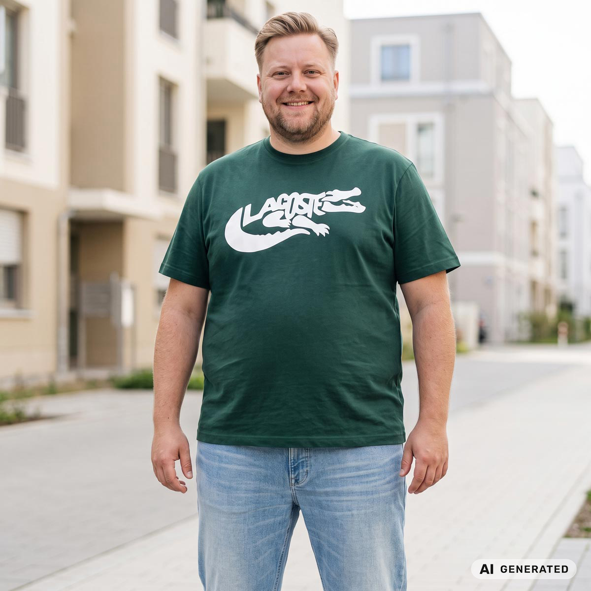 LACOSTE T-Shirt aus Biobaumwolle dunkelgrün