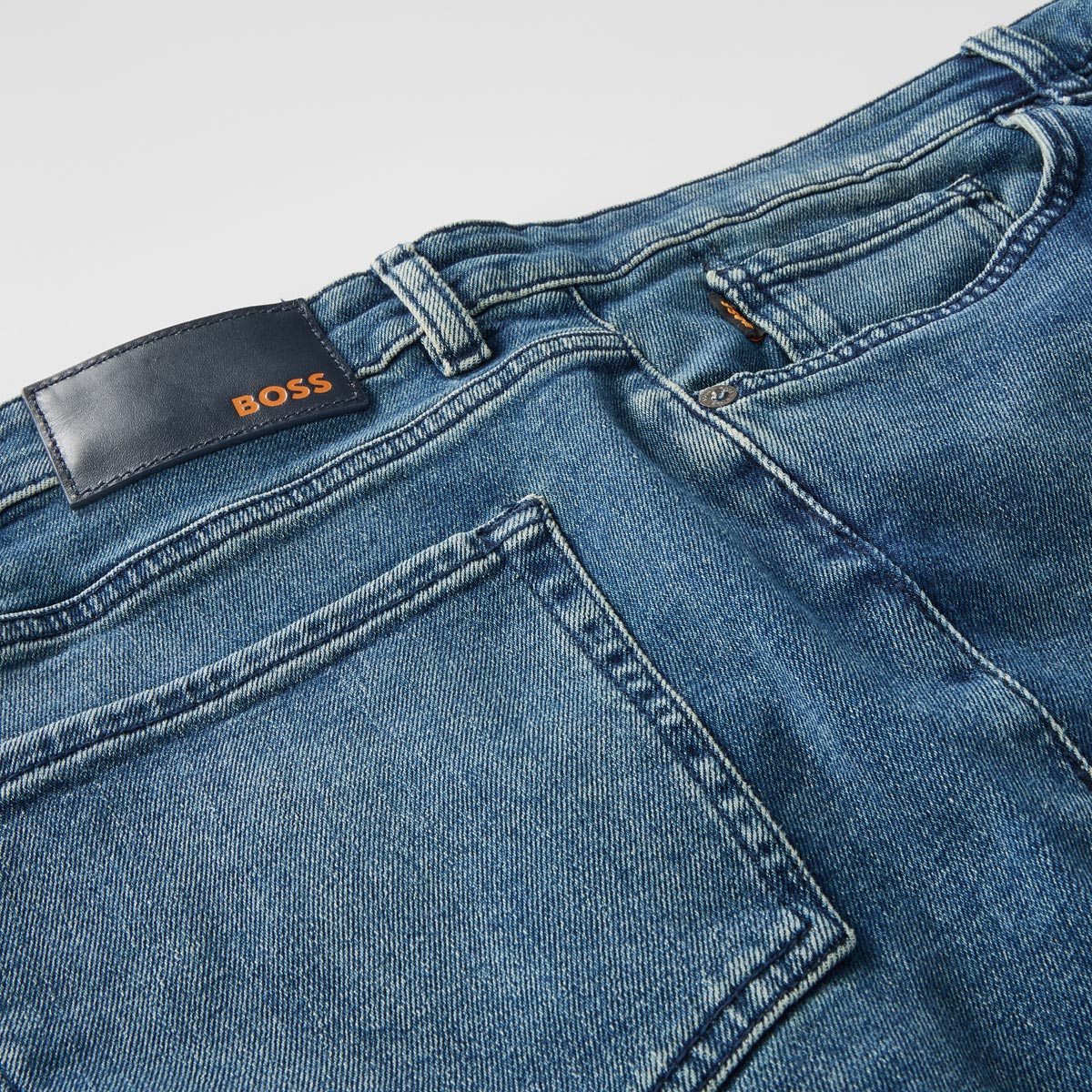 BOSS Stretch-Jeans "Re.Maine", Regular Fit mittelblau