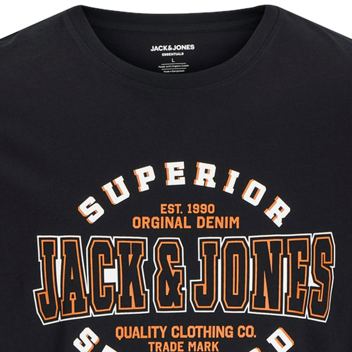 Jack&Jones T-Shirt mit Label-Print schwarz