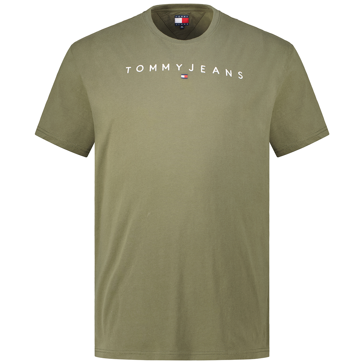 Tommy Jeans T-Shirt mit Label-Stickerei oliv Tommy Jeans T-Shirt mit Label-Stickerei oliv