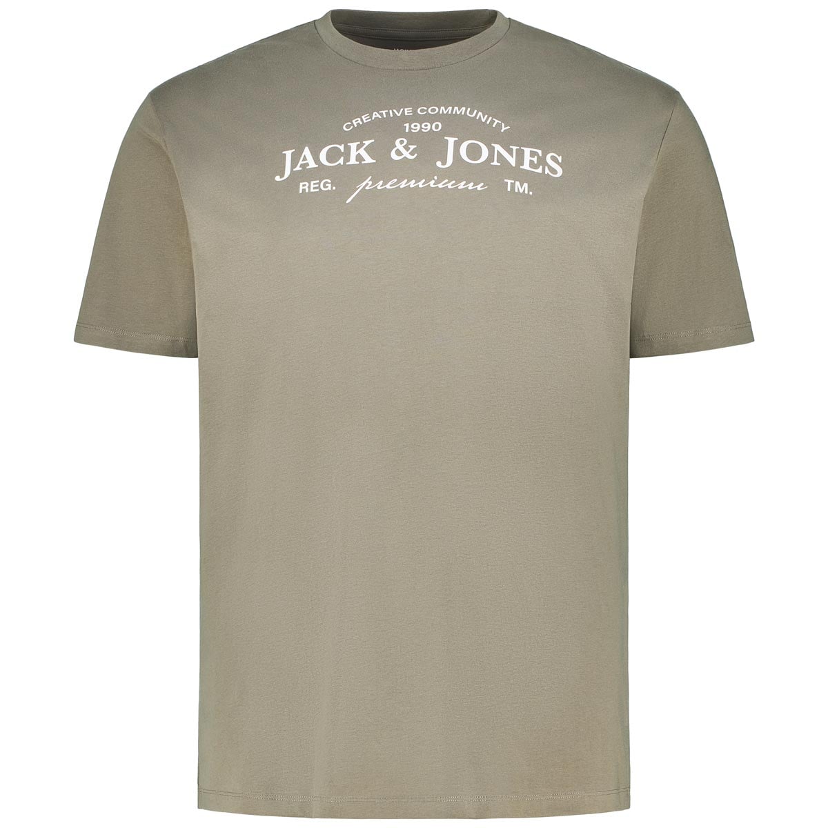 Jack&Jones T-Shirt Mit Label-Print Farbe Oliv Größe, 4XL