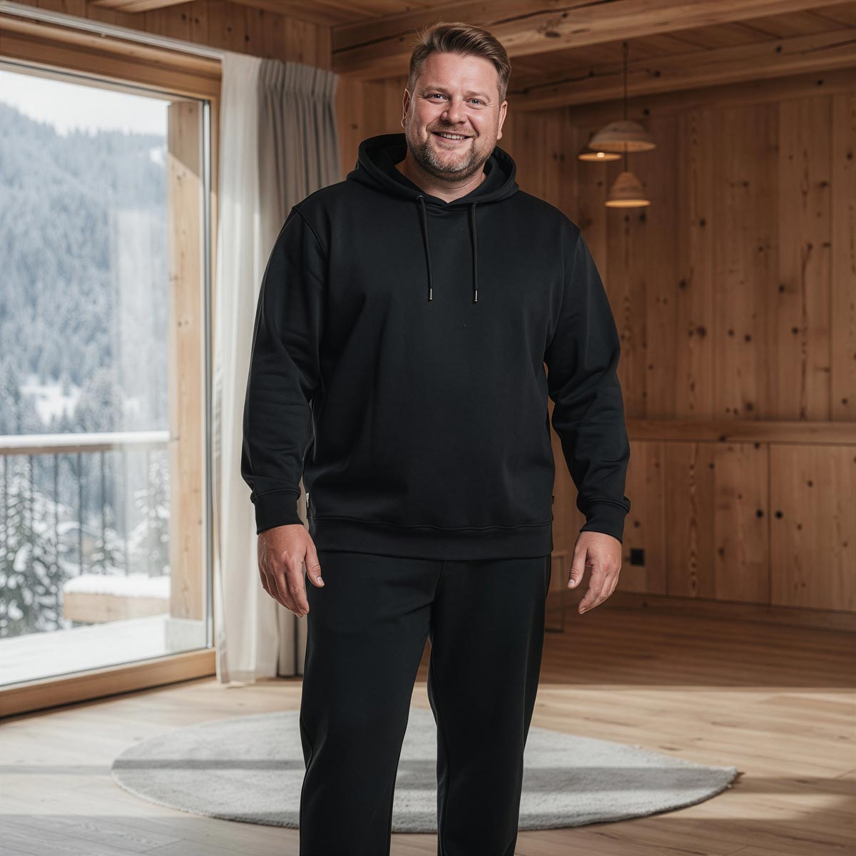 Pfundskerl Hoodie aus Baumwollmischung schwarz