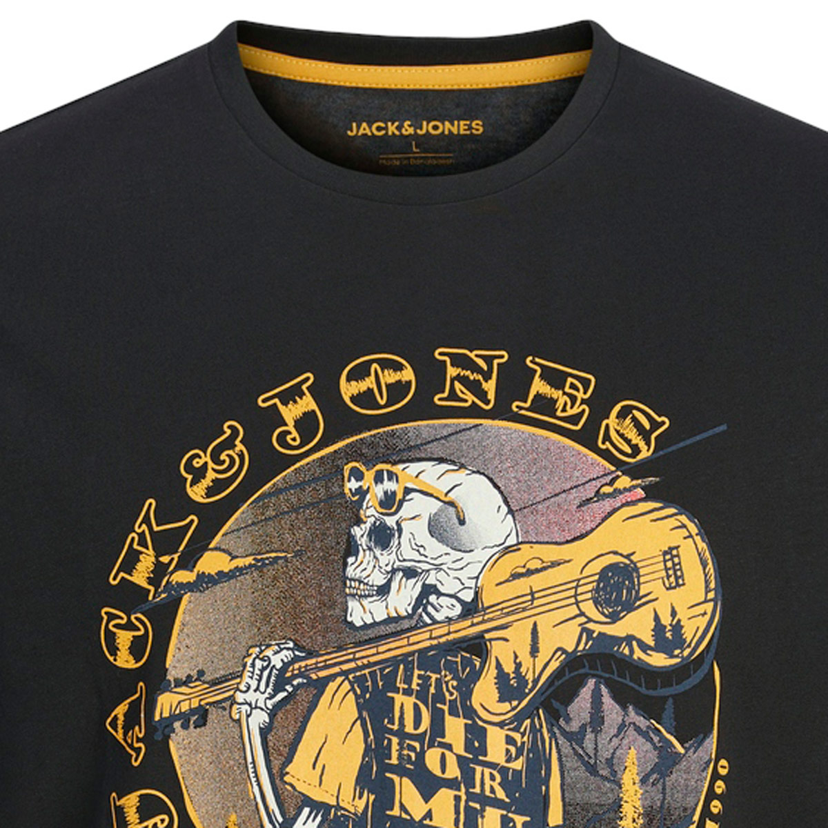 Jack&Jones T-Shirt mit Skull-Print Farbe schwarz Größe: 3XL günstig online kaufen