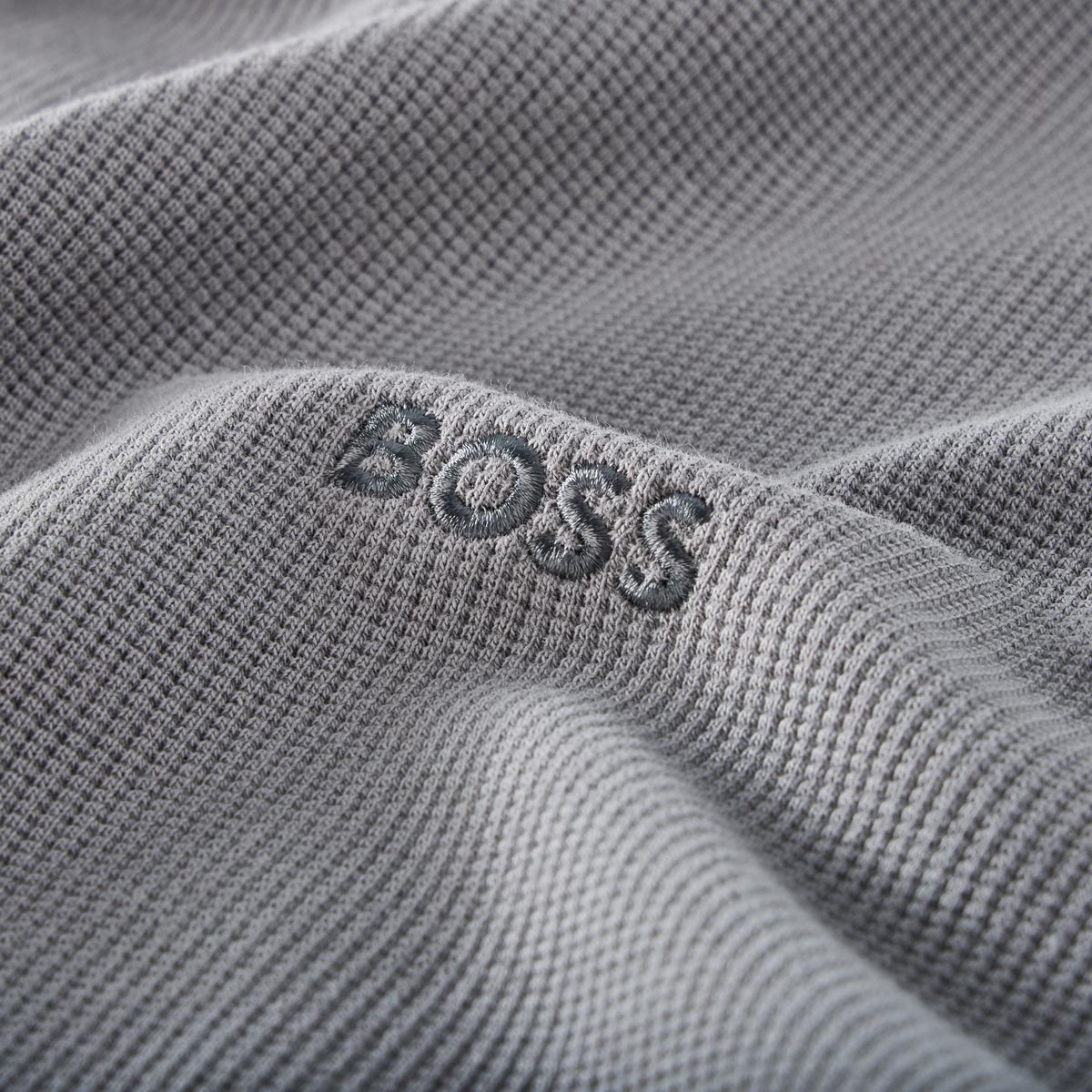 BOSS Longsleeve mit Stretch grau