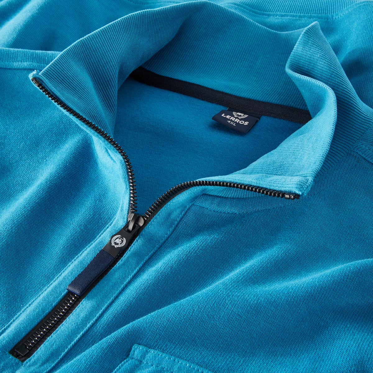 Lerros Troyer aus Baumwollmischung blau