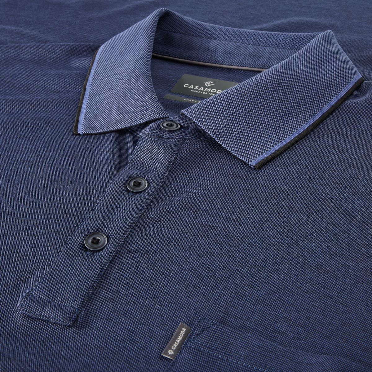 CASA MODA Poloshirt "Easy Care" jeansblau