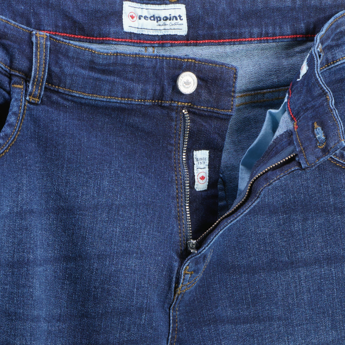 Redpoint Jeans-Shorts mit Stretch dunkelblau