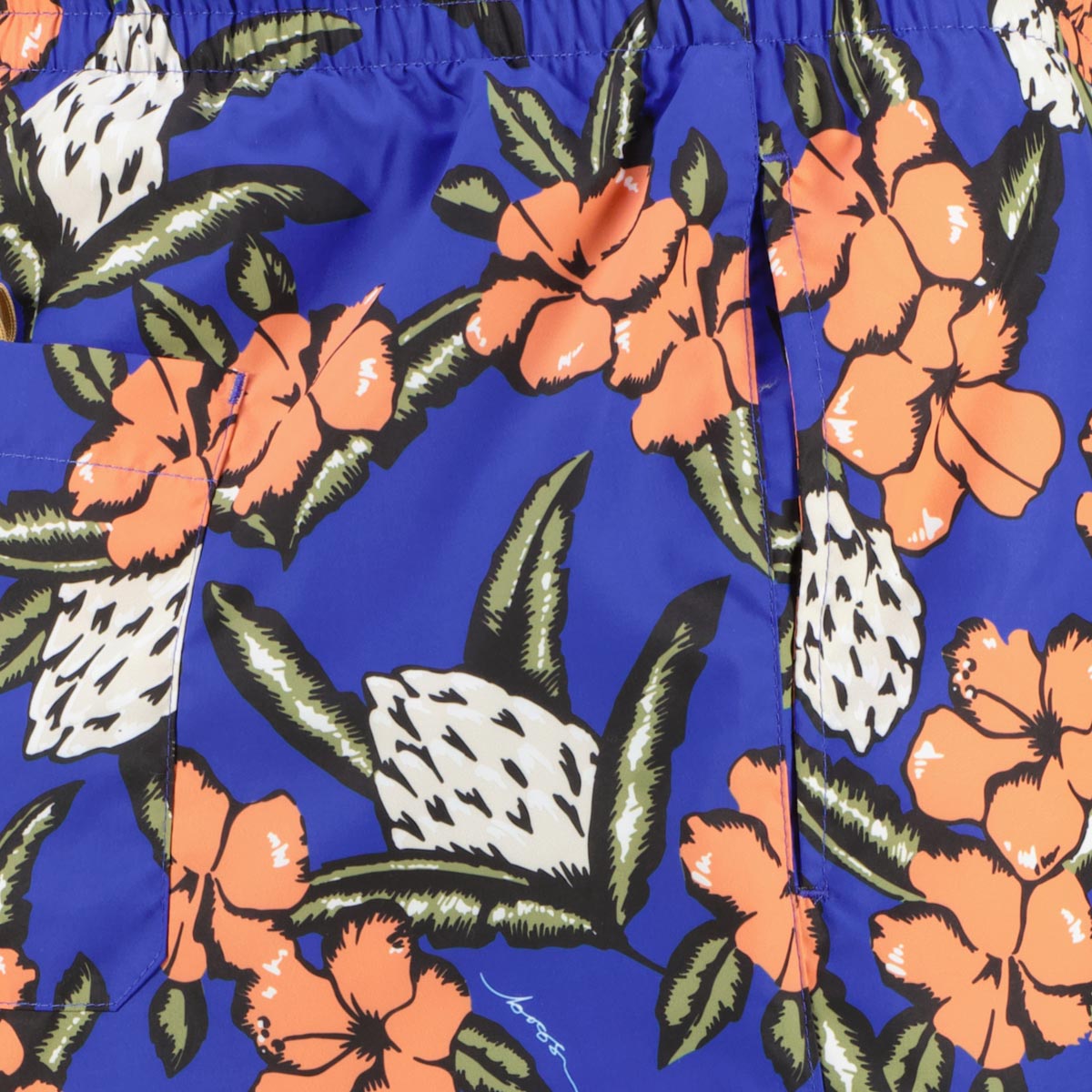 BOSS Badeshorts mit Taschen blau