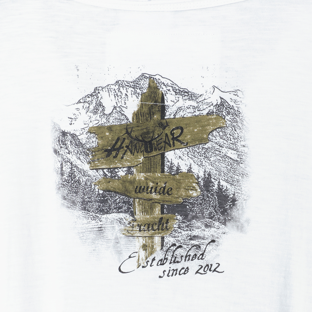 HangOwear T-Shirt mit Print auf Vorder- und Rückseite weiß