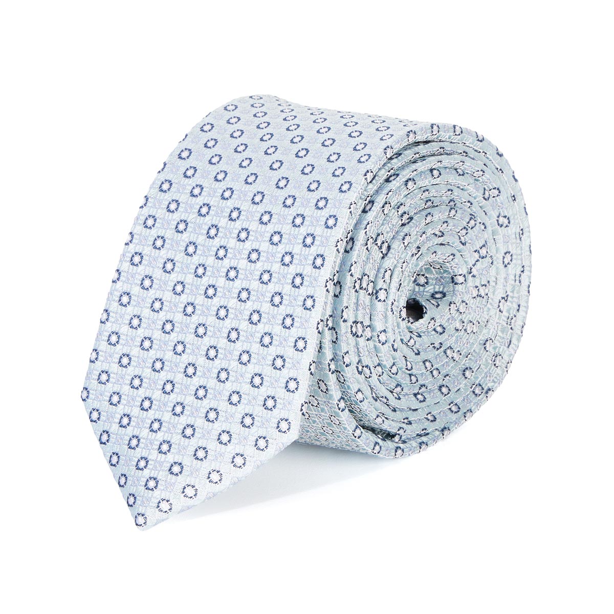 Extralange Seidenkrawatte mit Webmuster