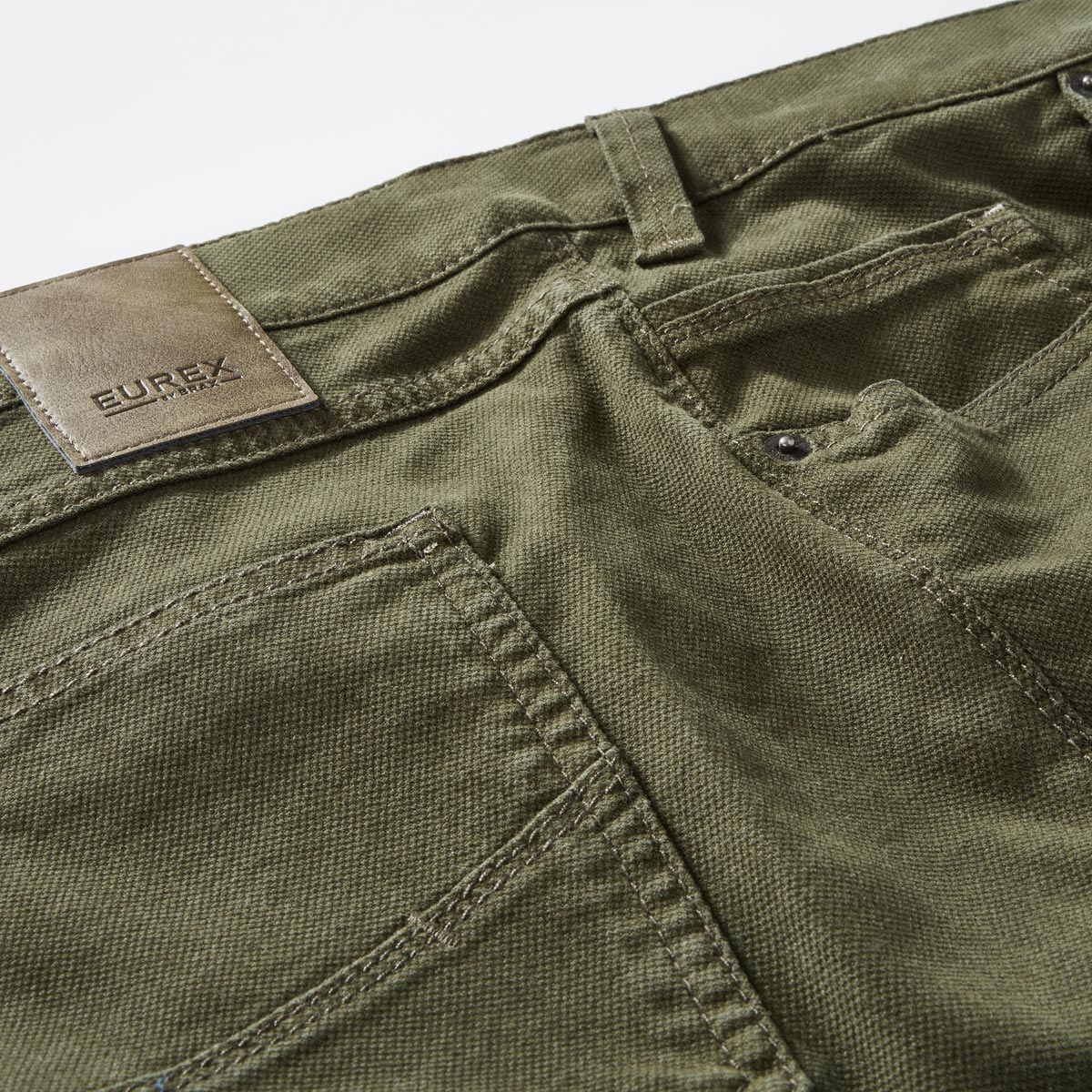 Eurex by Brax Baumwollhose "Luke" mit Stretch, Tapered Fit oliv