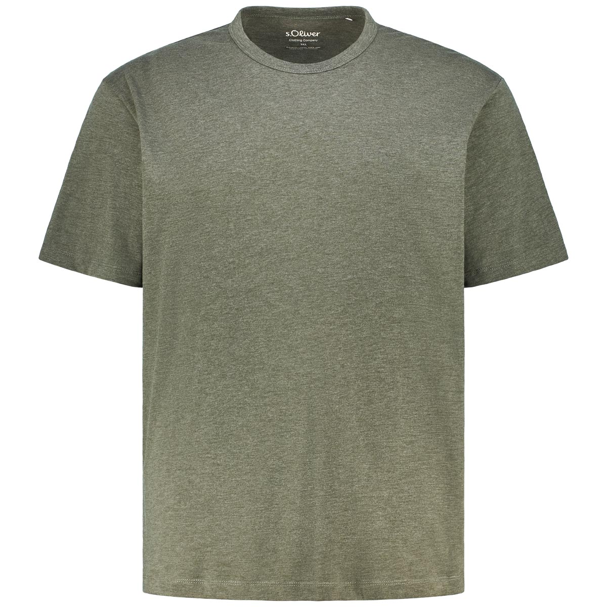 s.Oliver Basic T-Shirt mit Rundhalsausschnitt, elastisch Farbe grün Größe: günstig online kaufen