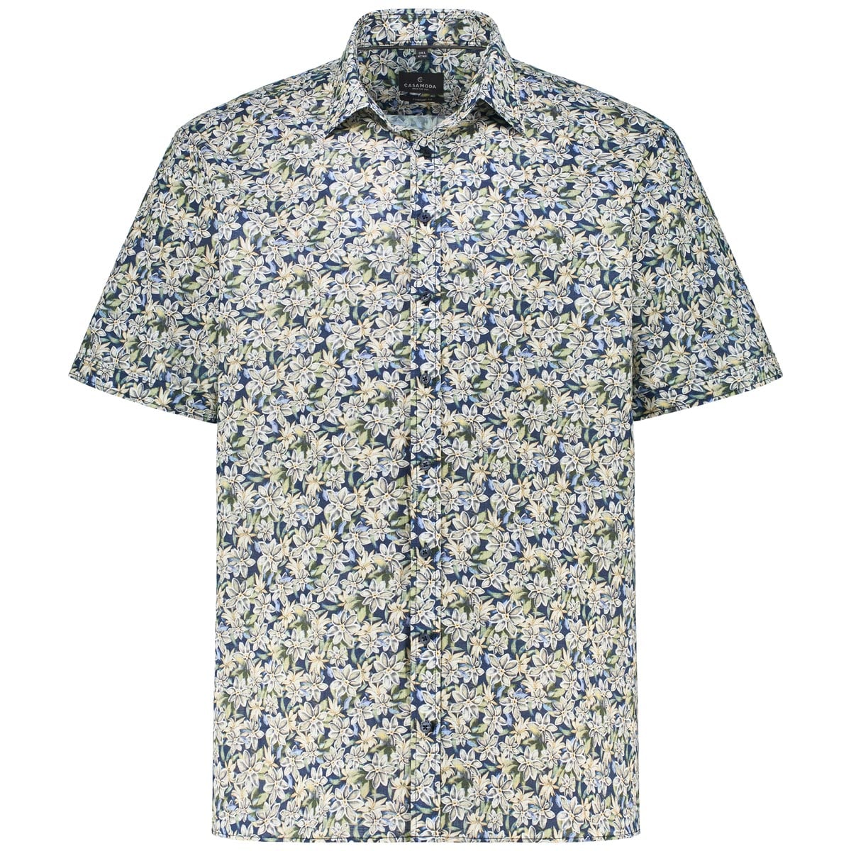 Casa Moda Freizeithemd Mit Floralem Muster Farbe Blau Größe, 4XL