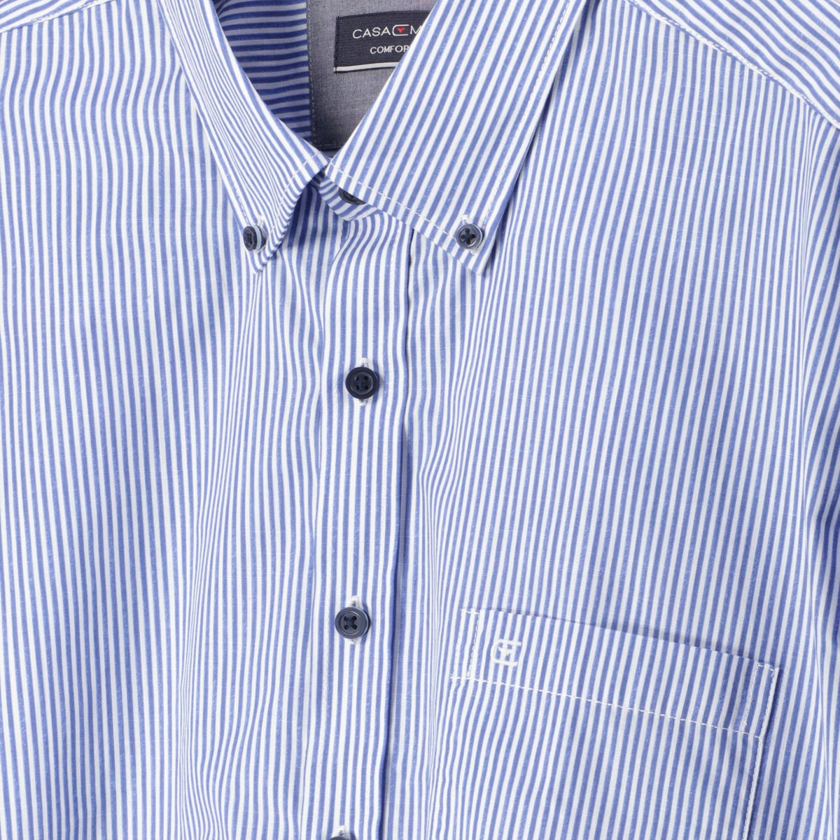 CASA MODA Freizeithemd aus Baumwolle blau