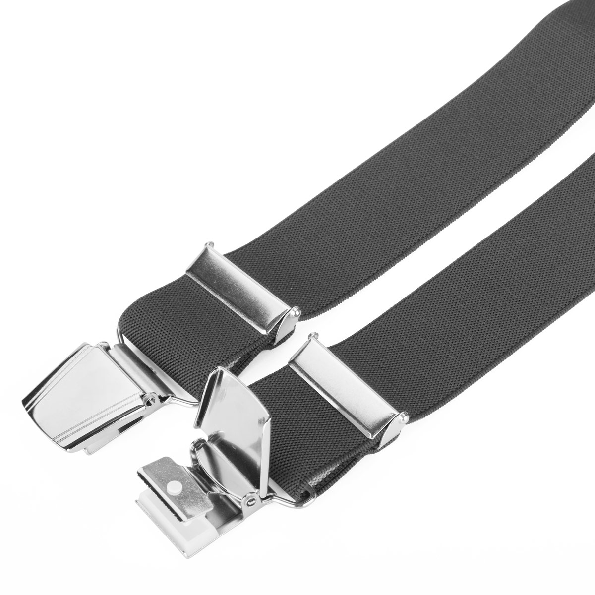 Lindenmann Breiter Hosenträger mit extrastarken Clips mittelgrau