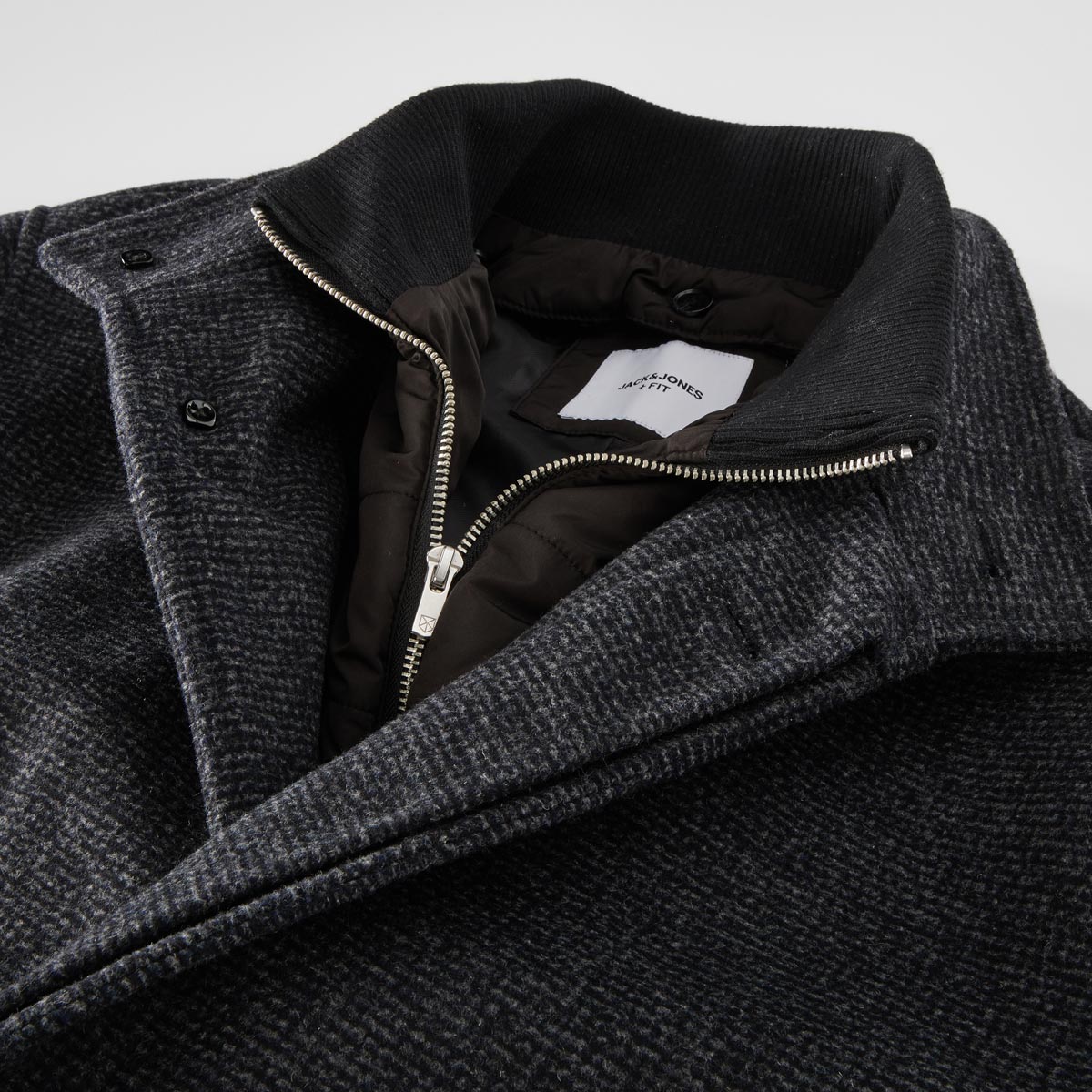 Jack&Jones Kurzmantel aus Wollmischung anthrazit