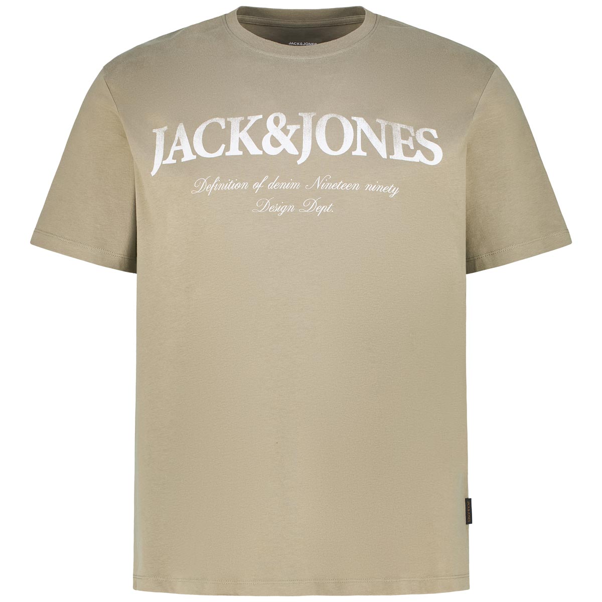 Jack&Jones T-Shirt mit Label-Print Farbe oliv Größe: 3XL günstig online kaufen