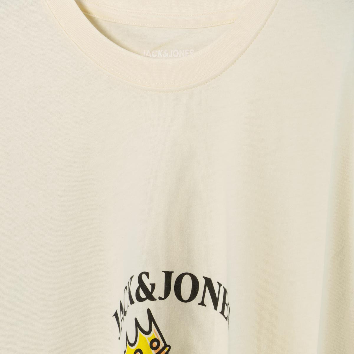 Jack&Jones T-Shirt mit Motiv-Print Farbe cremeweiß Größe: 8XL günstig online kaufen