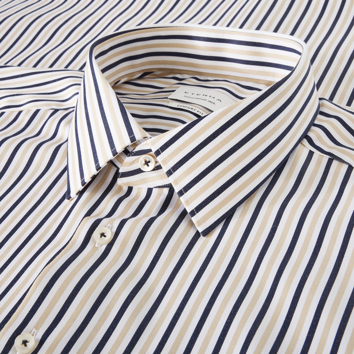 ETERNA Businesshemd mit Streifen beige