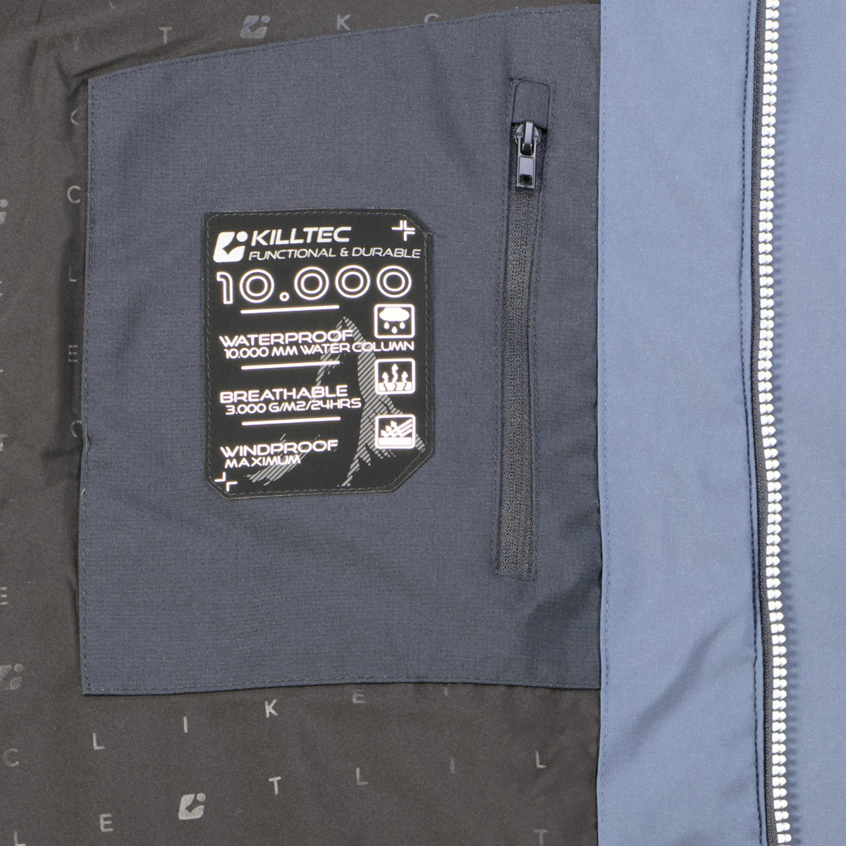 Killtec Skijacke, wind- und wasserdicht blau