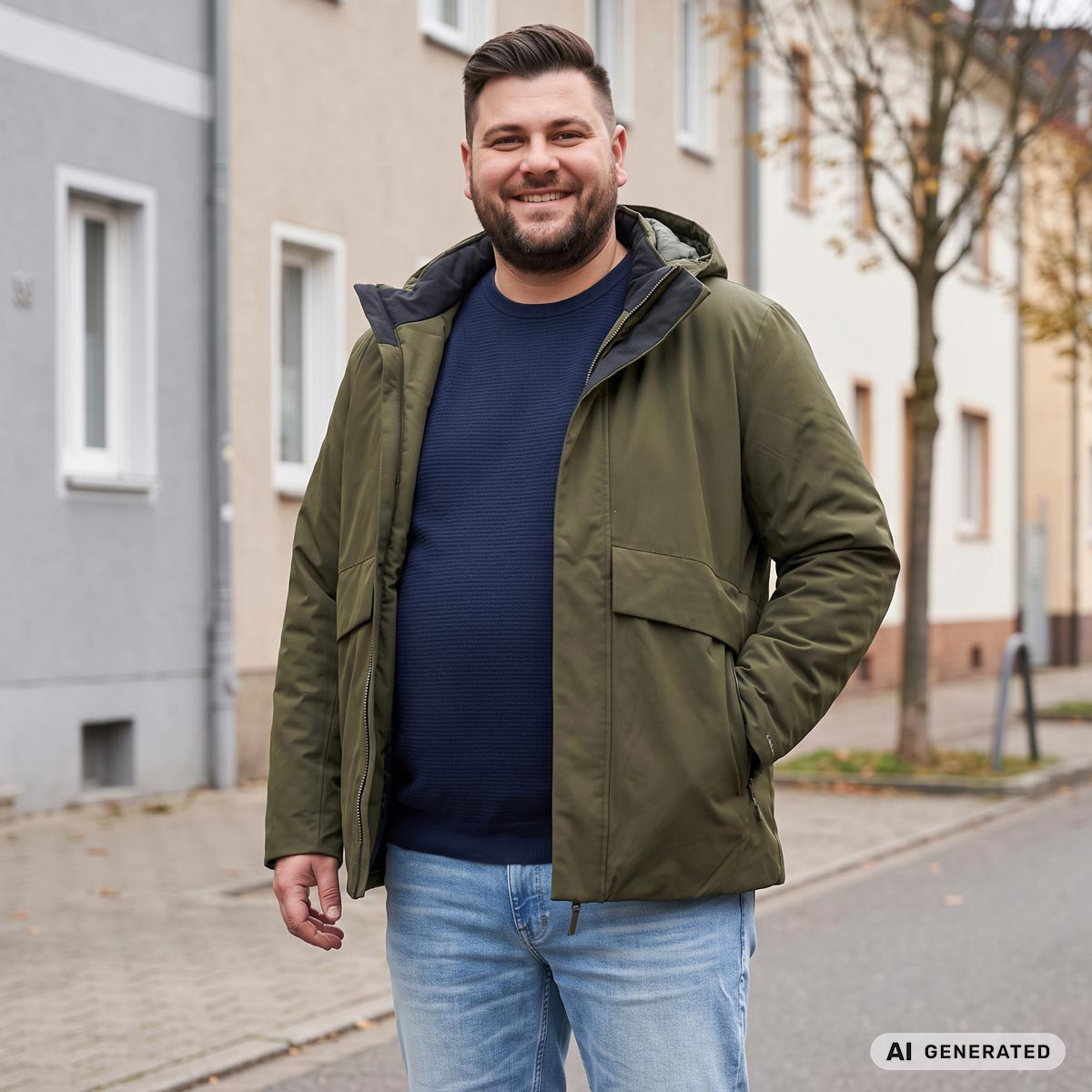 Jack&Jones Wattierte Jacke, wind- und wasserdicht oliv