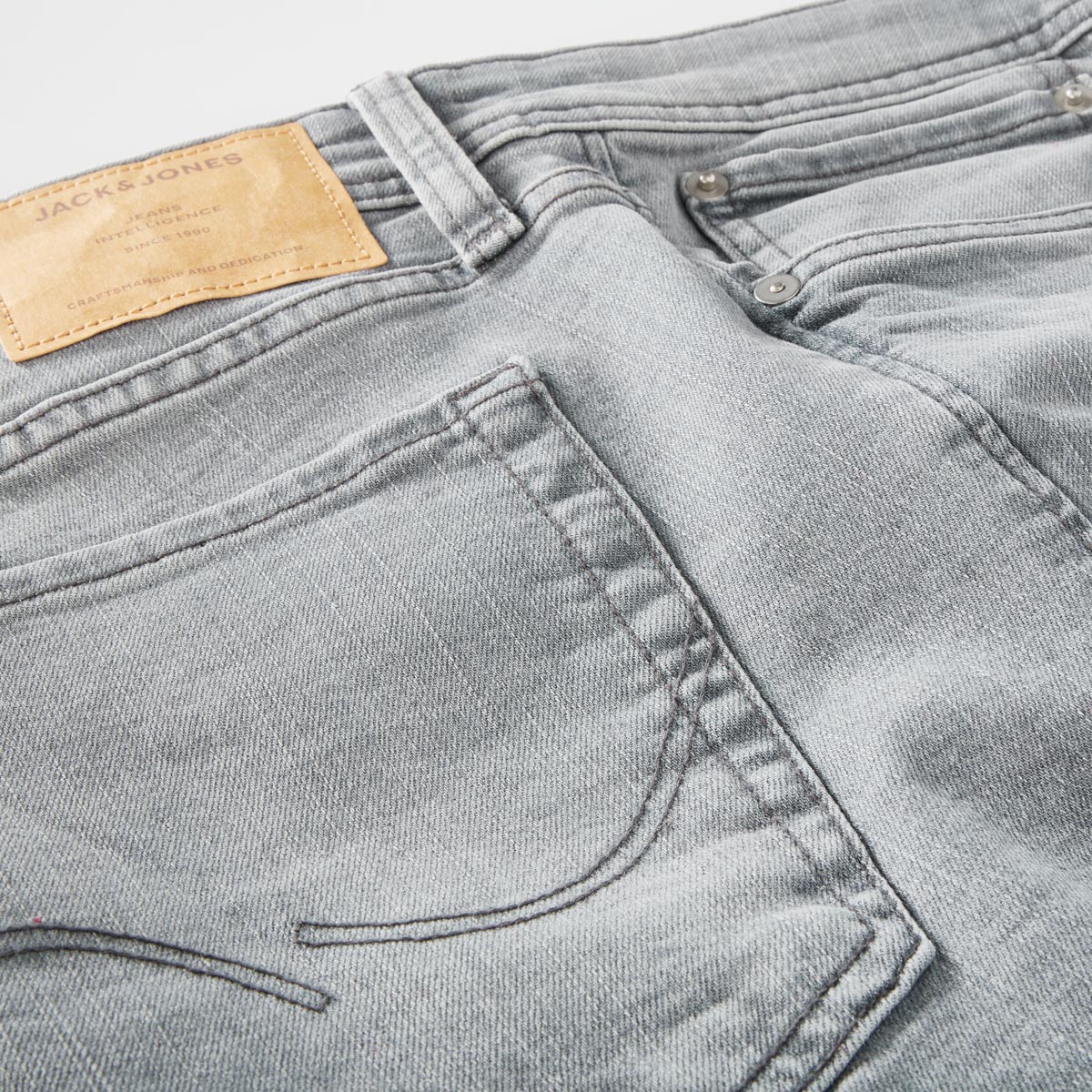 Jack&Jones Stretch-Jeans "Tim", Slim Fit grau