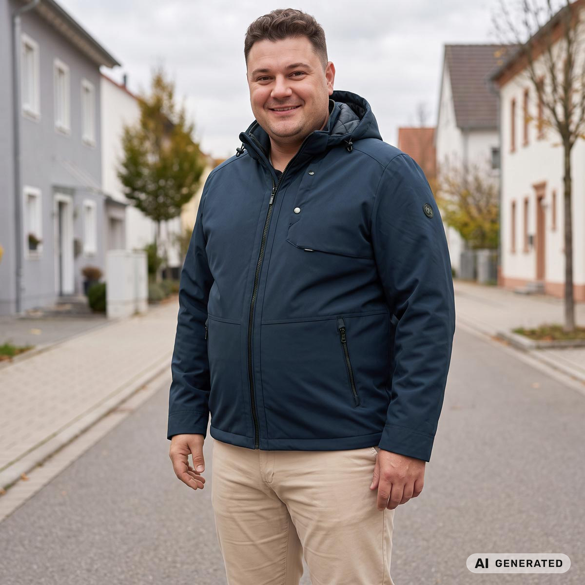 Lerros Jacke, wasser- und windabweisend dunkelblau