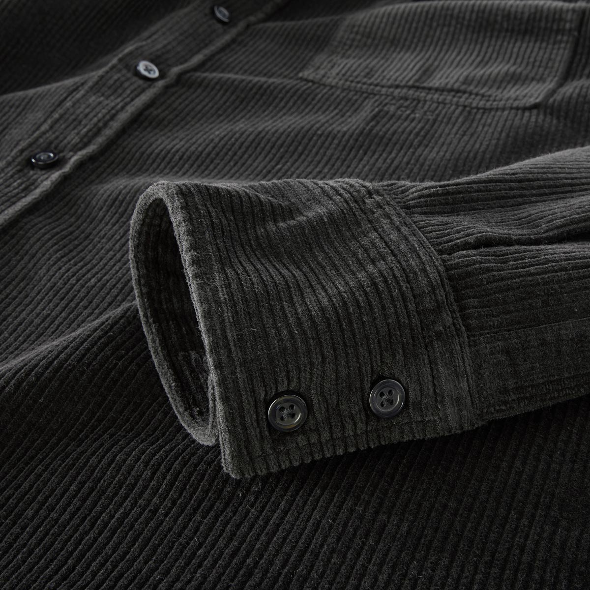 BOSS Cordhemd schwarz