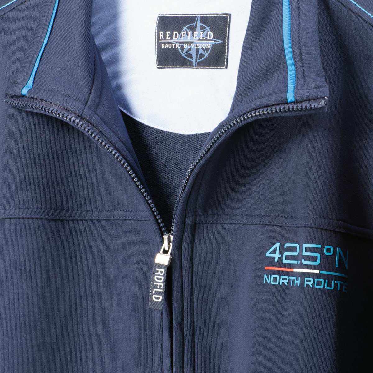 Redfield Sweatjacke aus Baumwollmischung dunkelblau