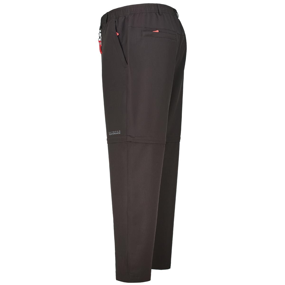 ADAMO Zipp-off Hose mit Cargo-Tasche schwarz