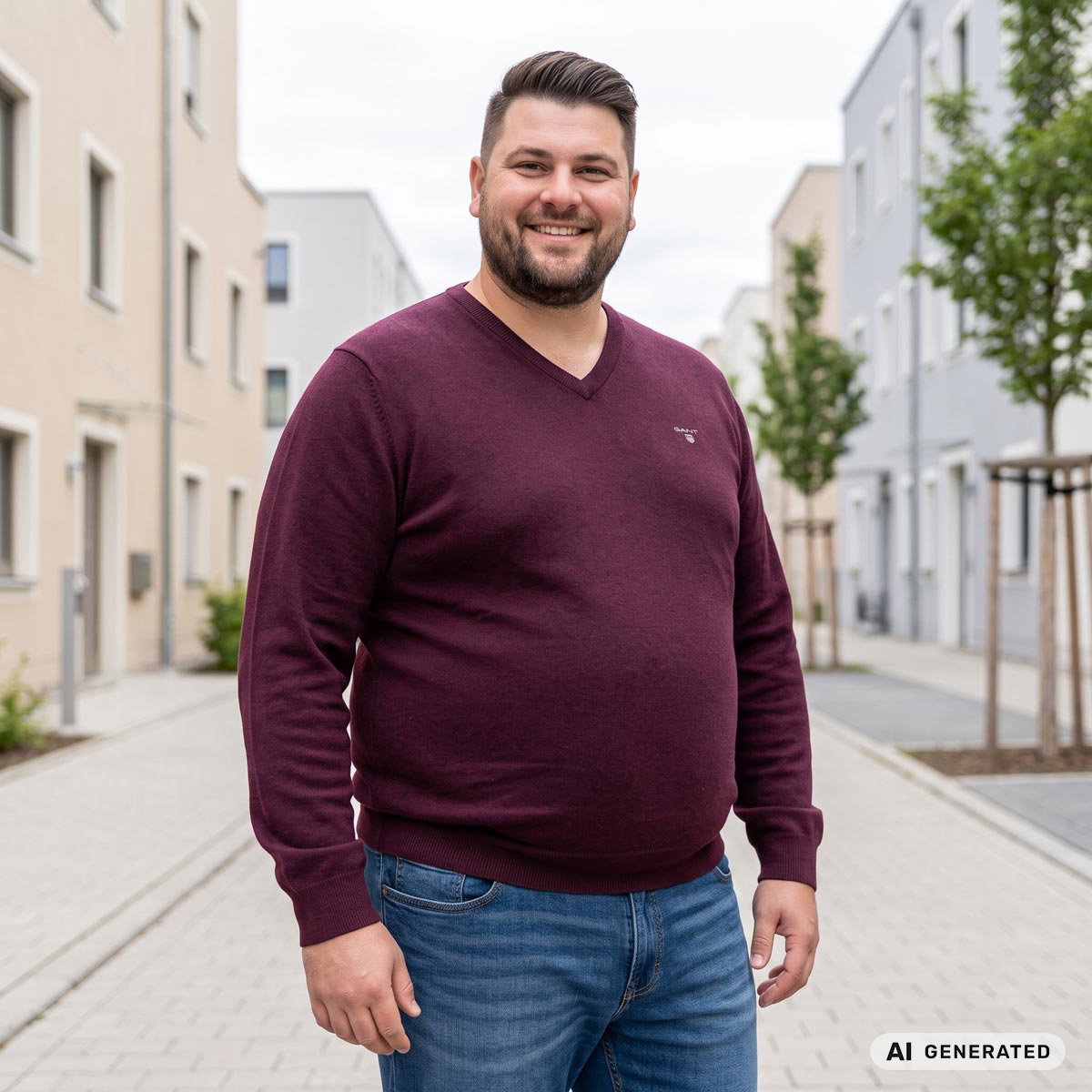 Gant Pullover aus Wolle lila