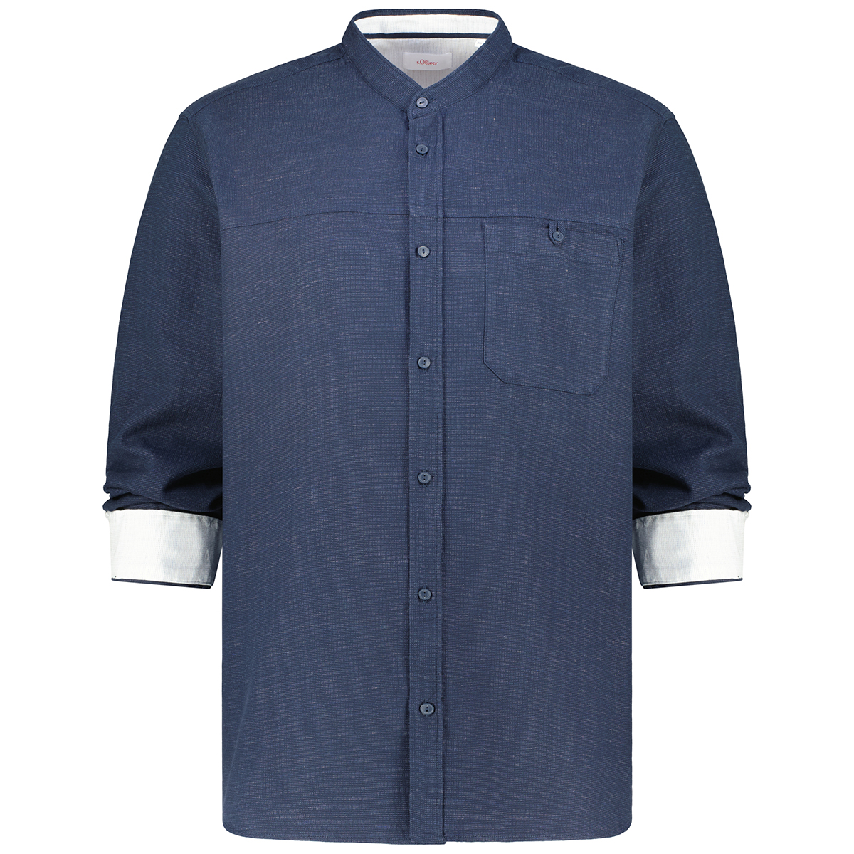 s.Oliver Freizeithemd aus Baumwolle blau
