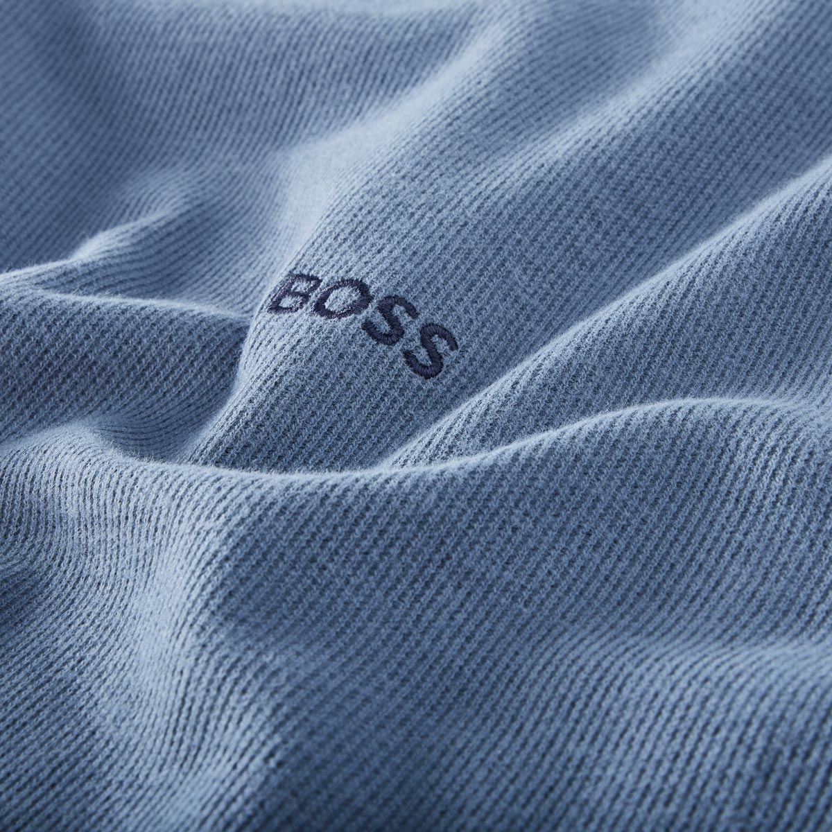 BOSS Pullover aus Baumwolle blau