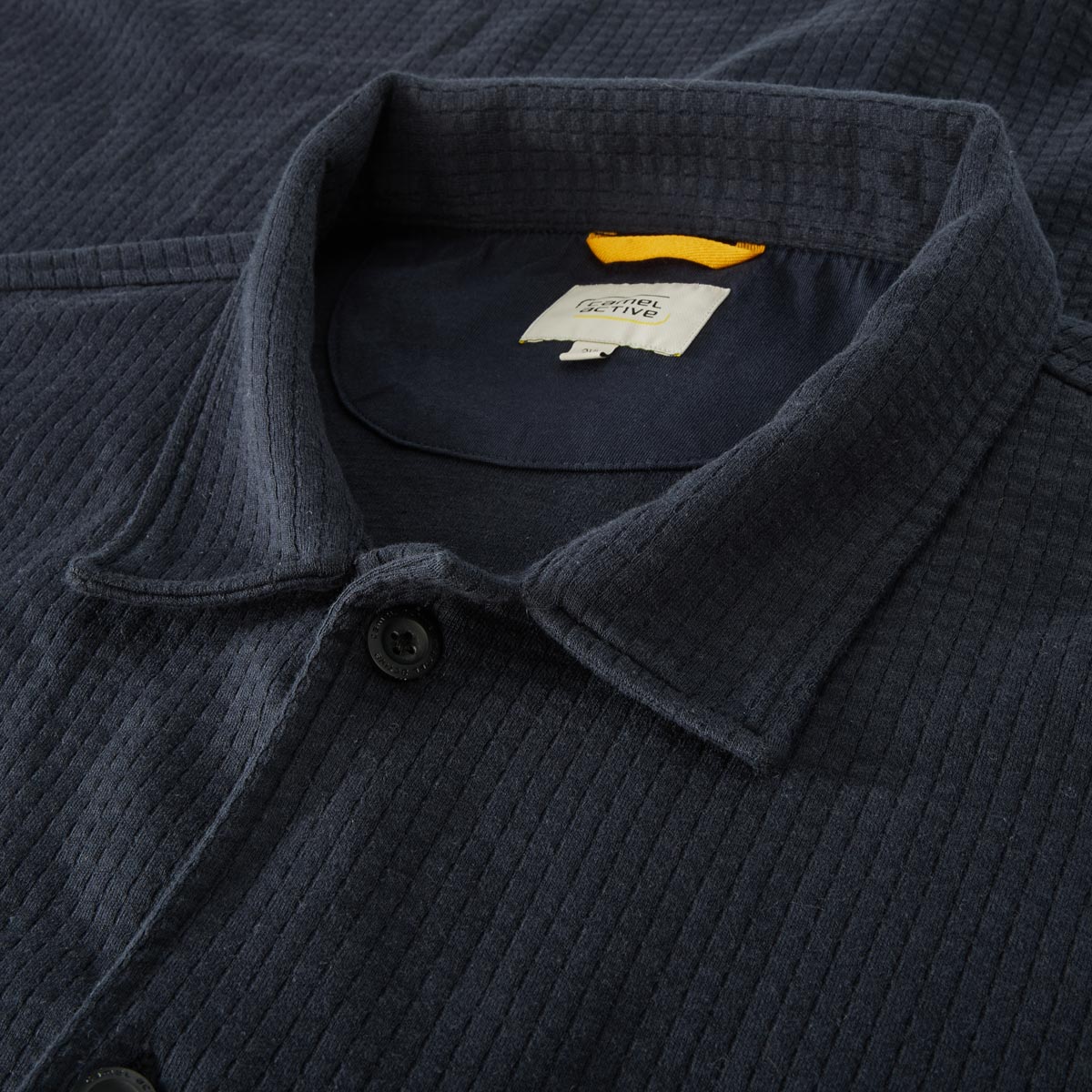 camel active Freizeithemd aus Baumwollmix dunkelblau