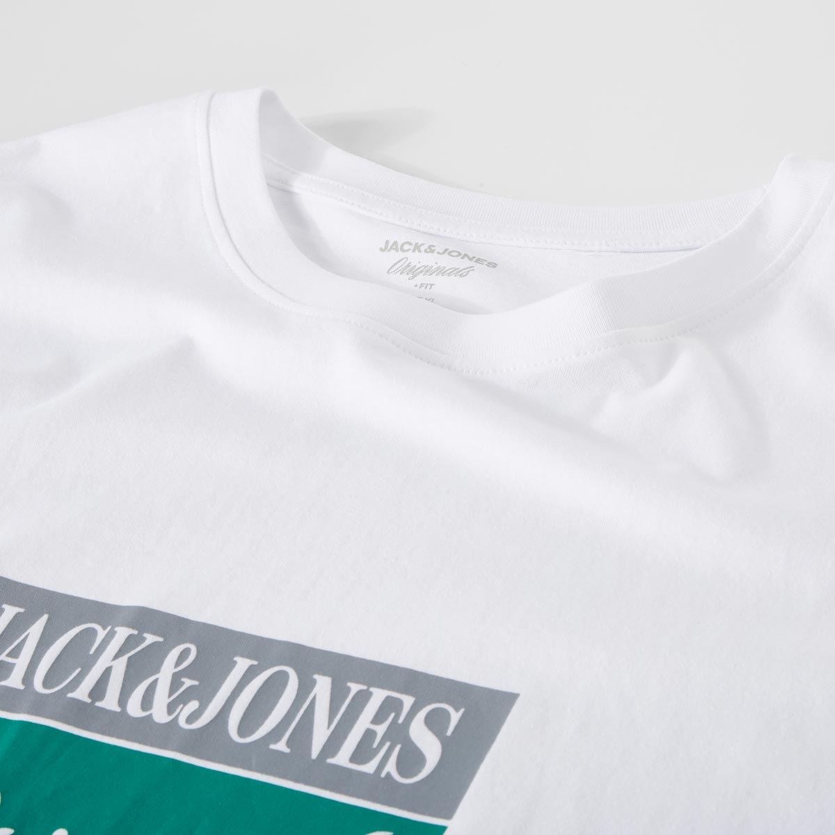 Jack&Jones T-Shirt mit Label-Print weiß