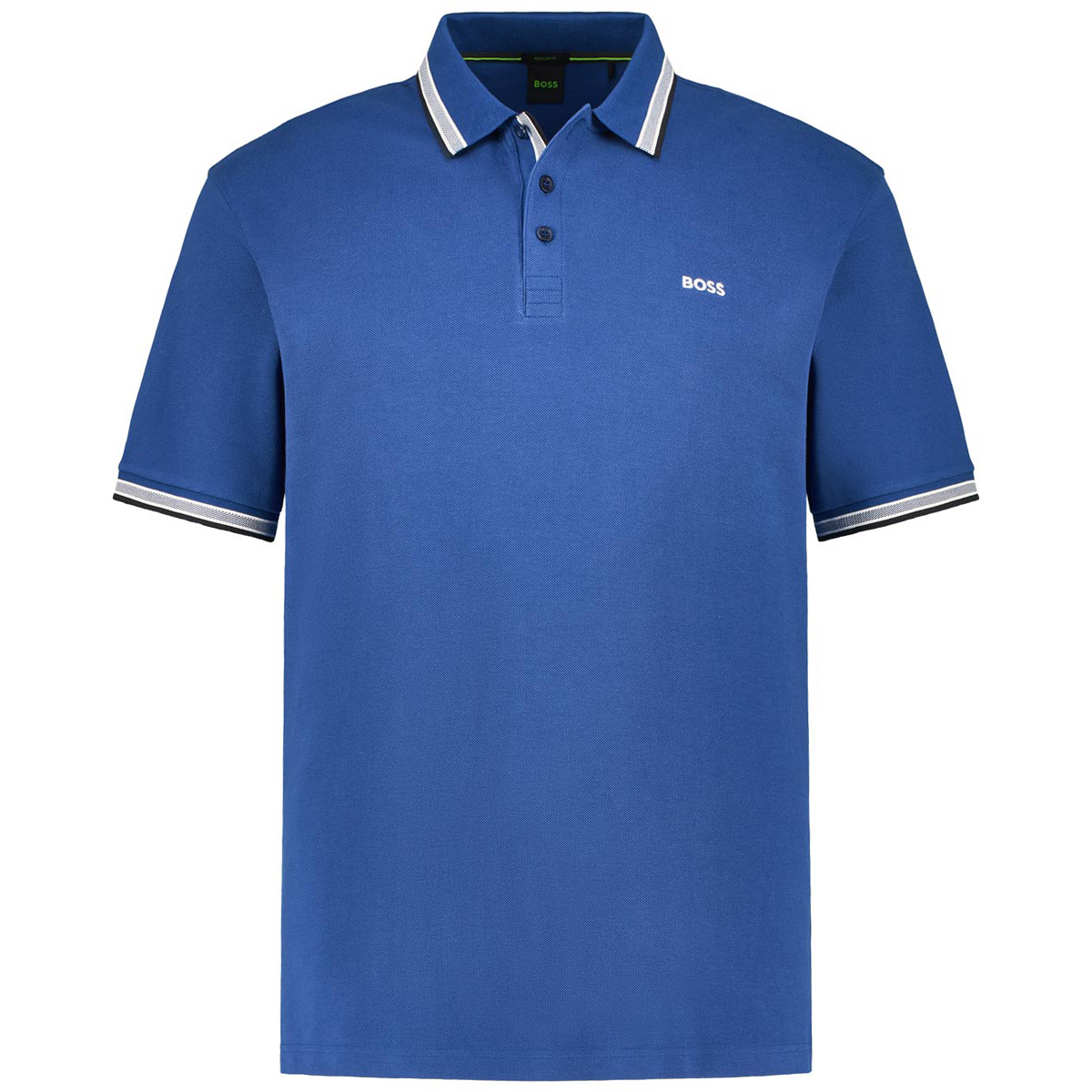 BOSS Poloshirt mit Kontrastdetails mittelblau