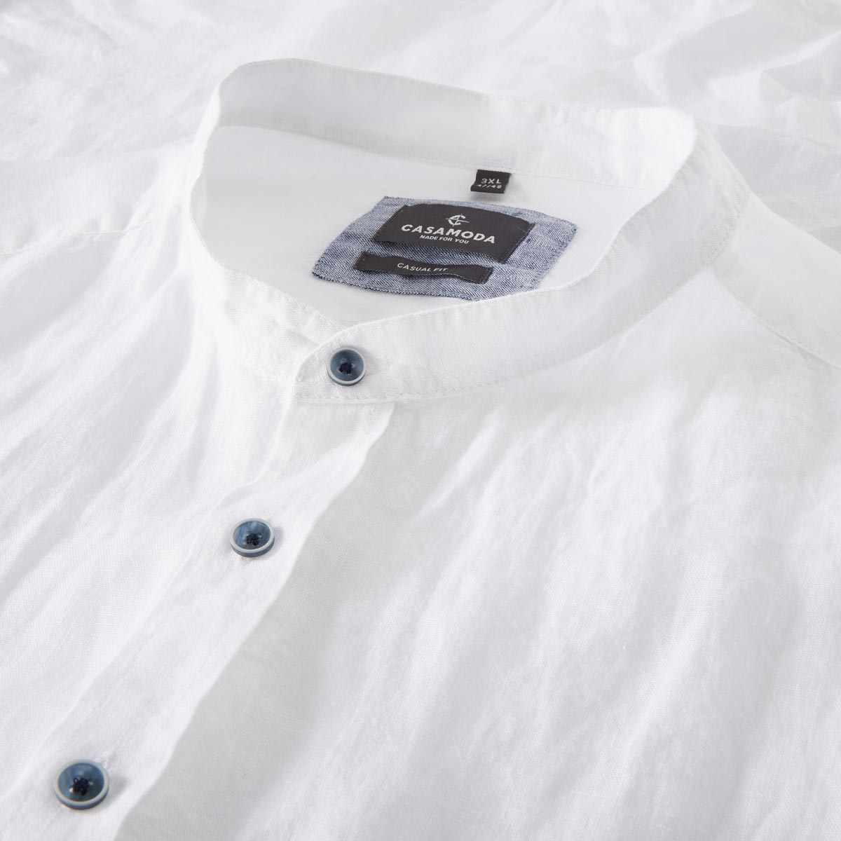 CASA MODA Freizeithemd aus Leinen weiß