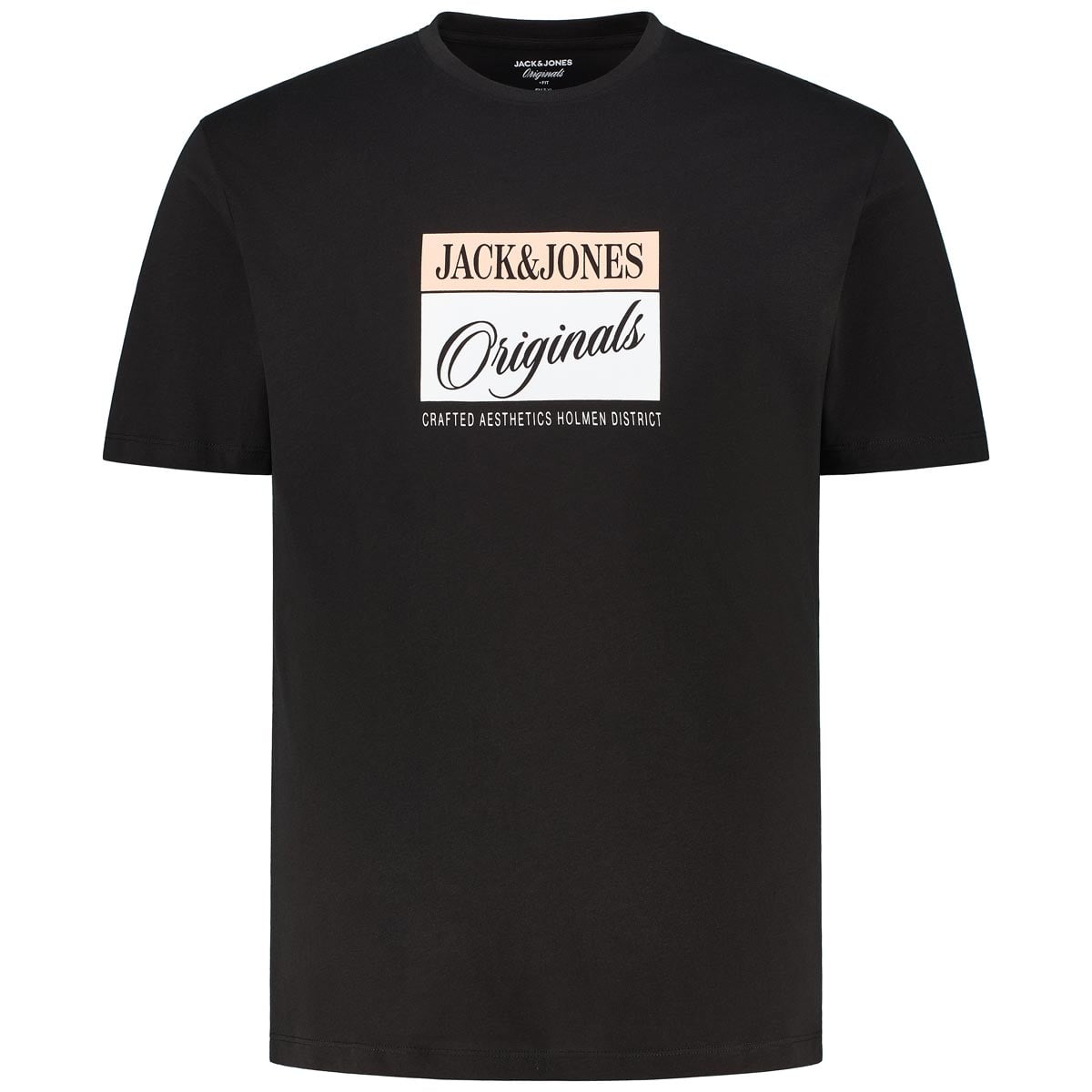 Jack&Jones T-Shirt Mit Label-Print Farbe Schwarz Größe, 3XL