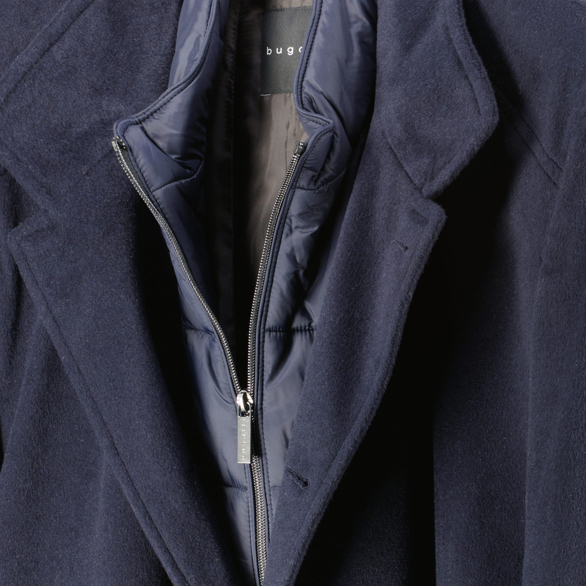 bugatti Wollmantel mit heraustrennbarem Westeneinsatz dunkelblau