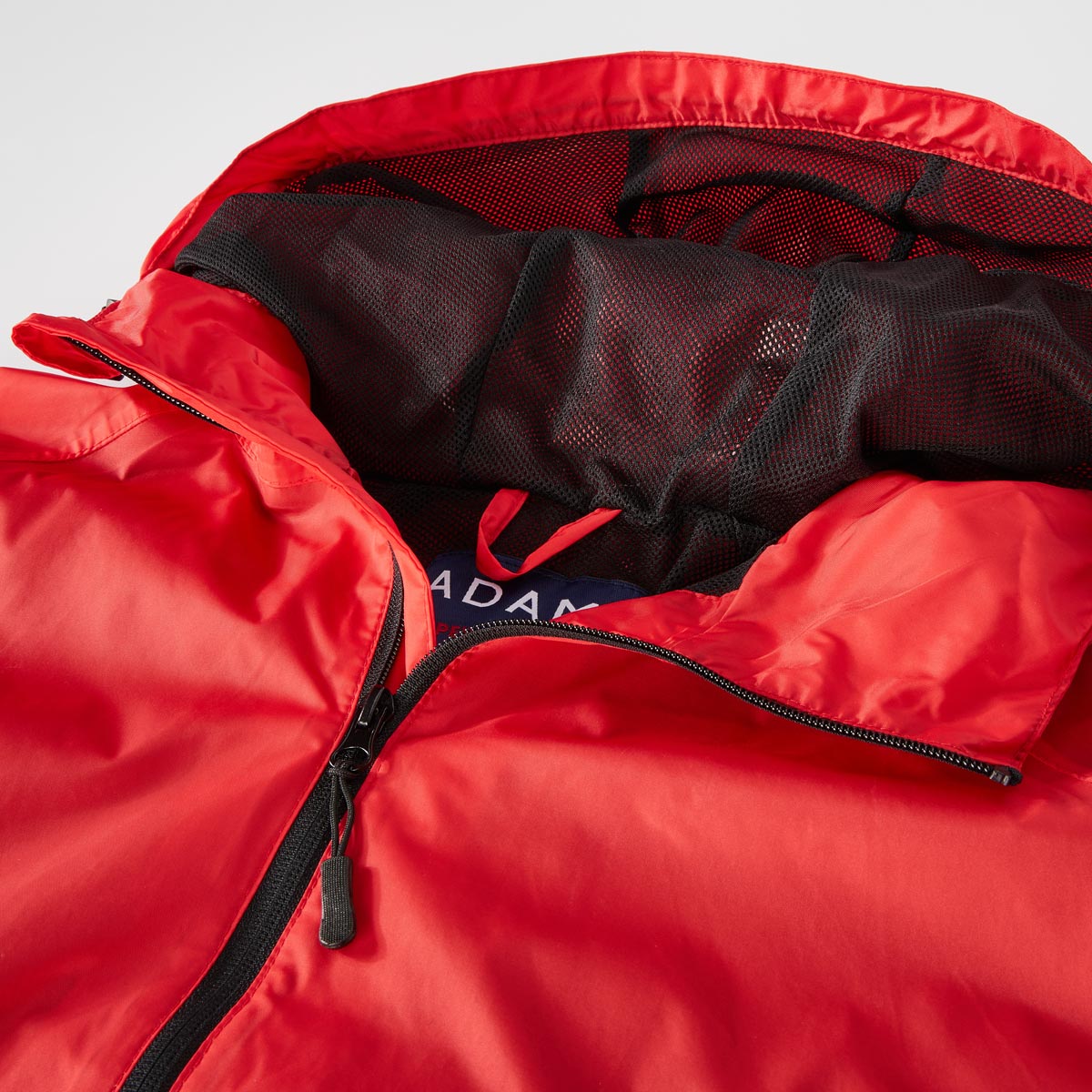 ADAMO Packbare Regenjacke mit Mesh-Innenfutter, wasserdicht rot