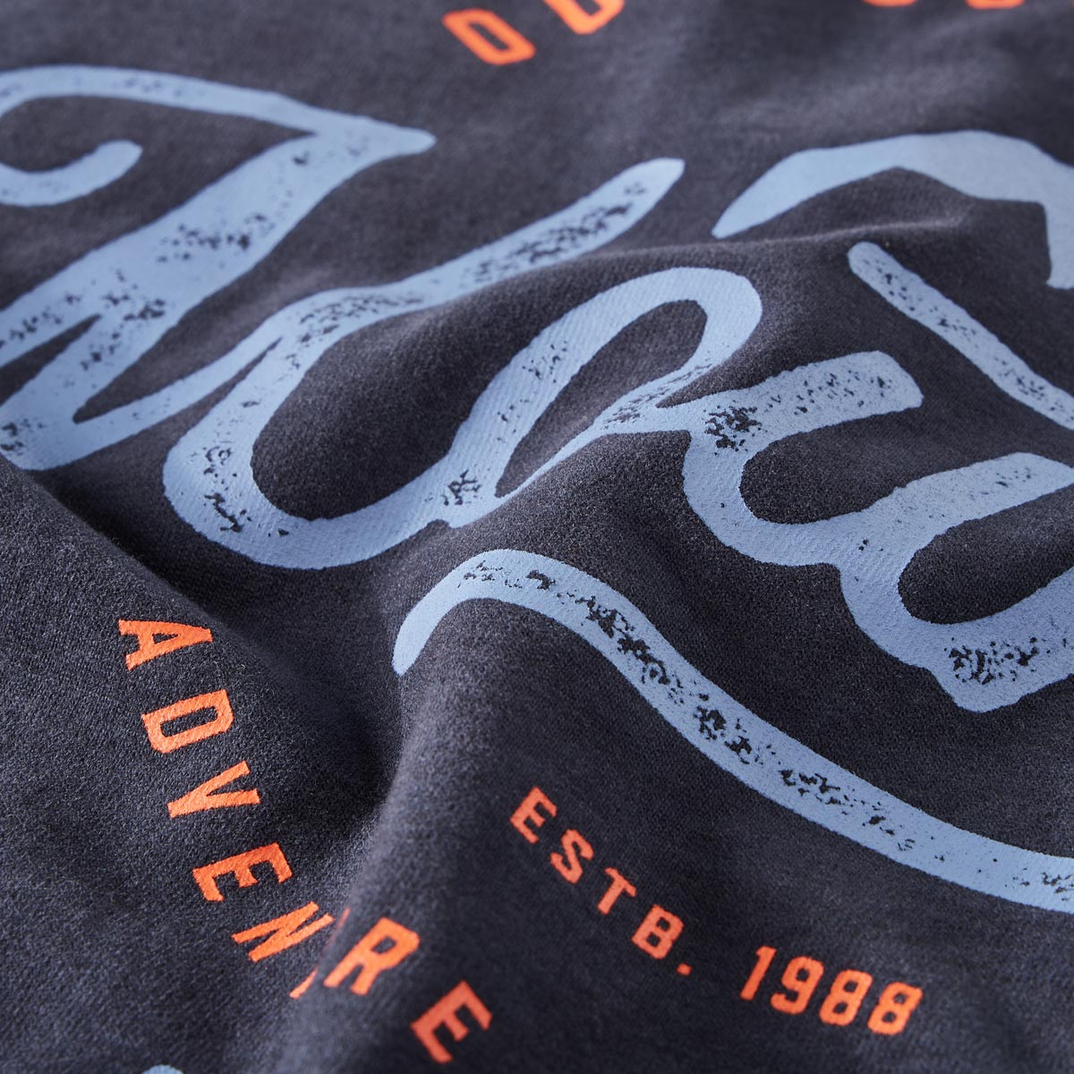 North T-Shirt mit Label-Print blau