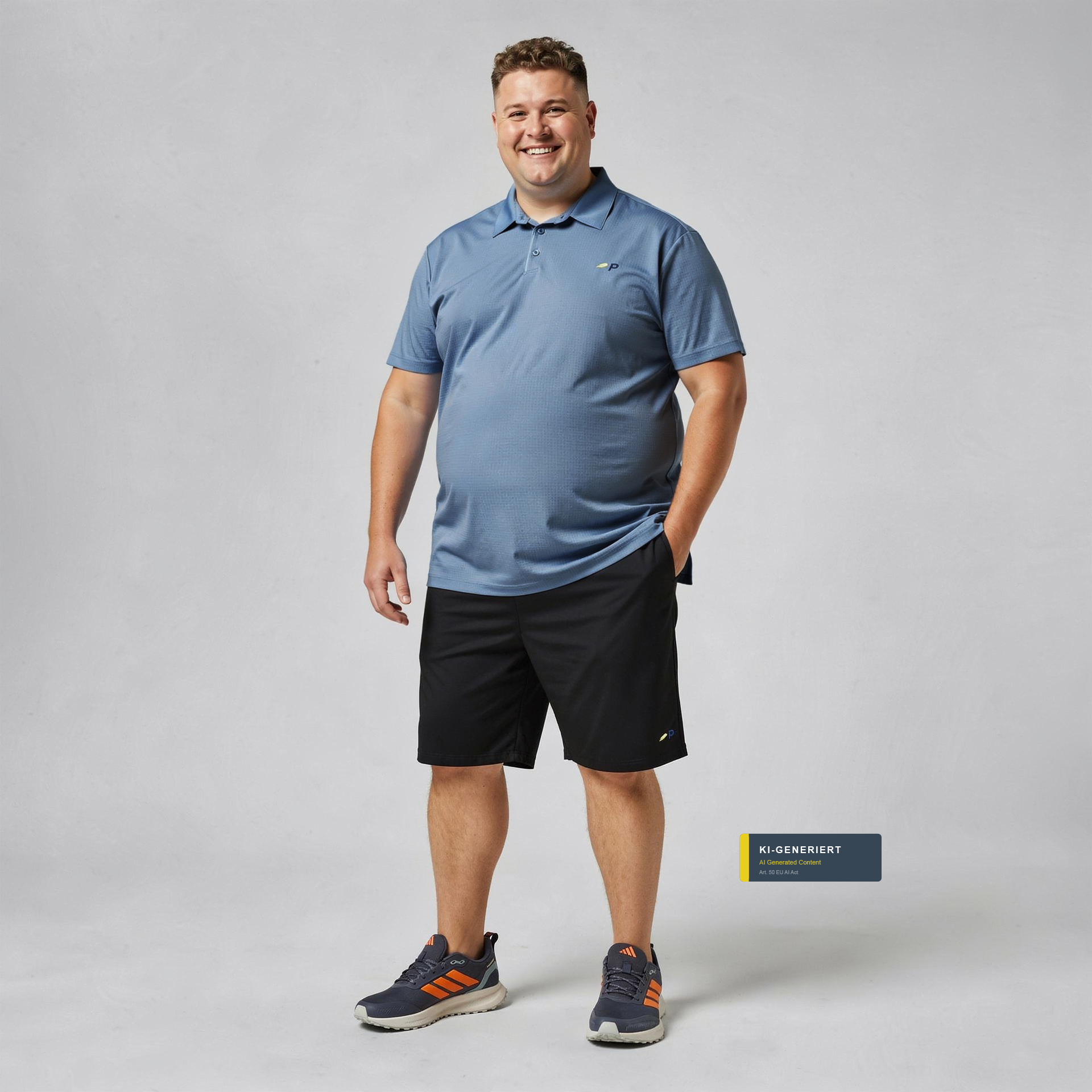 Pfundskerl p ACTIVE Funktions-Poloshirt, schnelltrocknend graublau