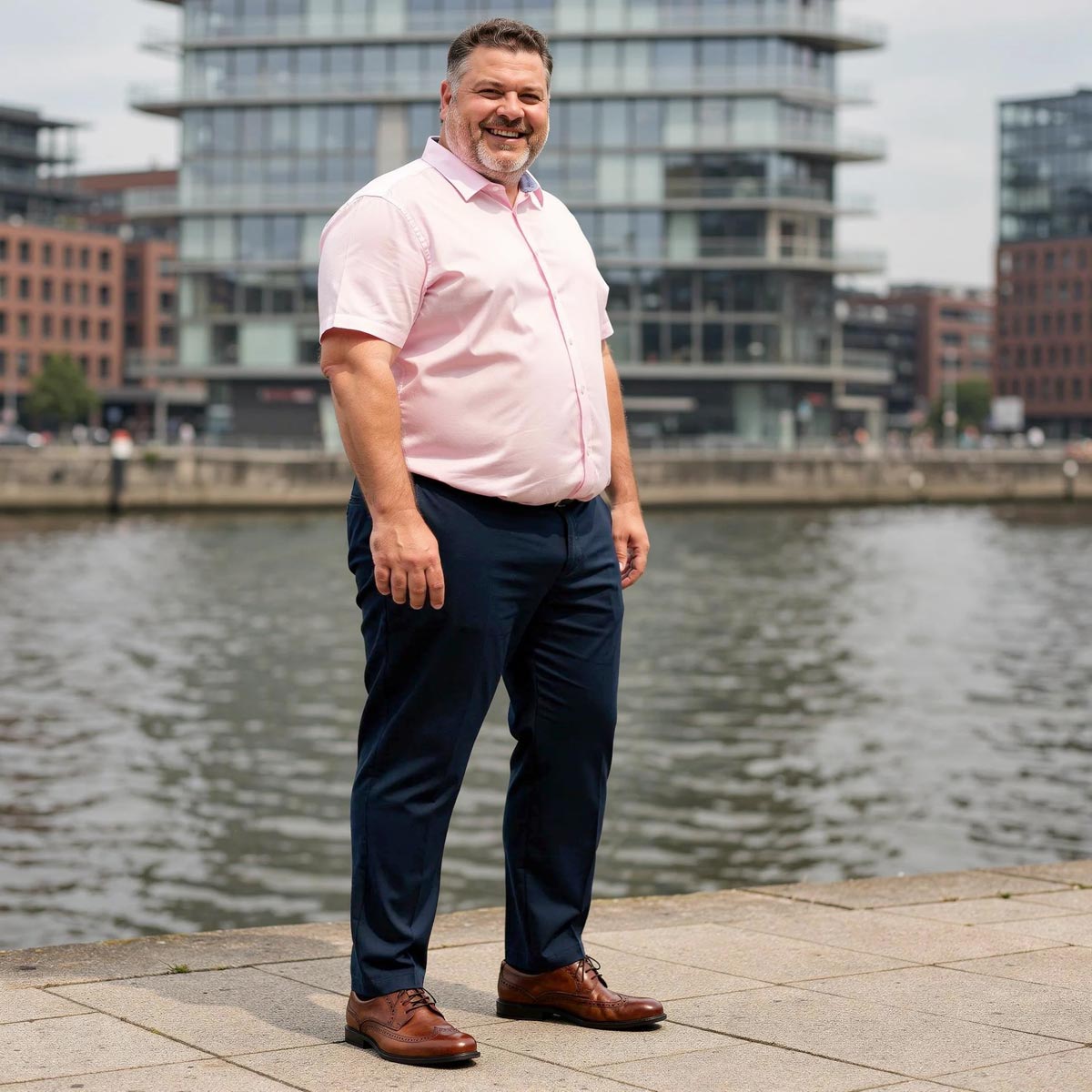 Pfundskerl Baumwollhose mit Stretch, Tapered Fit dunkelblau