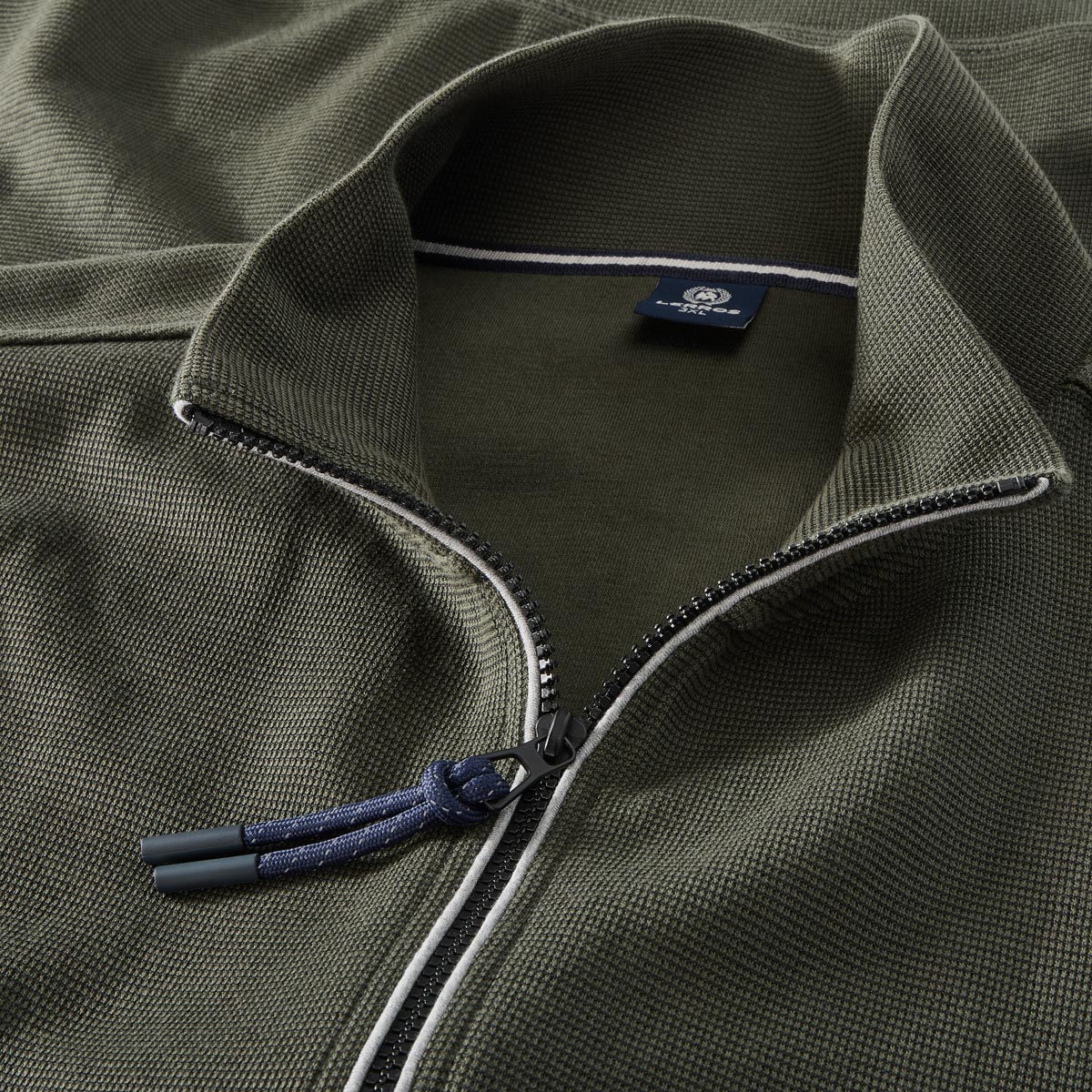 Lerros Sweatjacke aus Baumwollmischung khaki