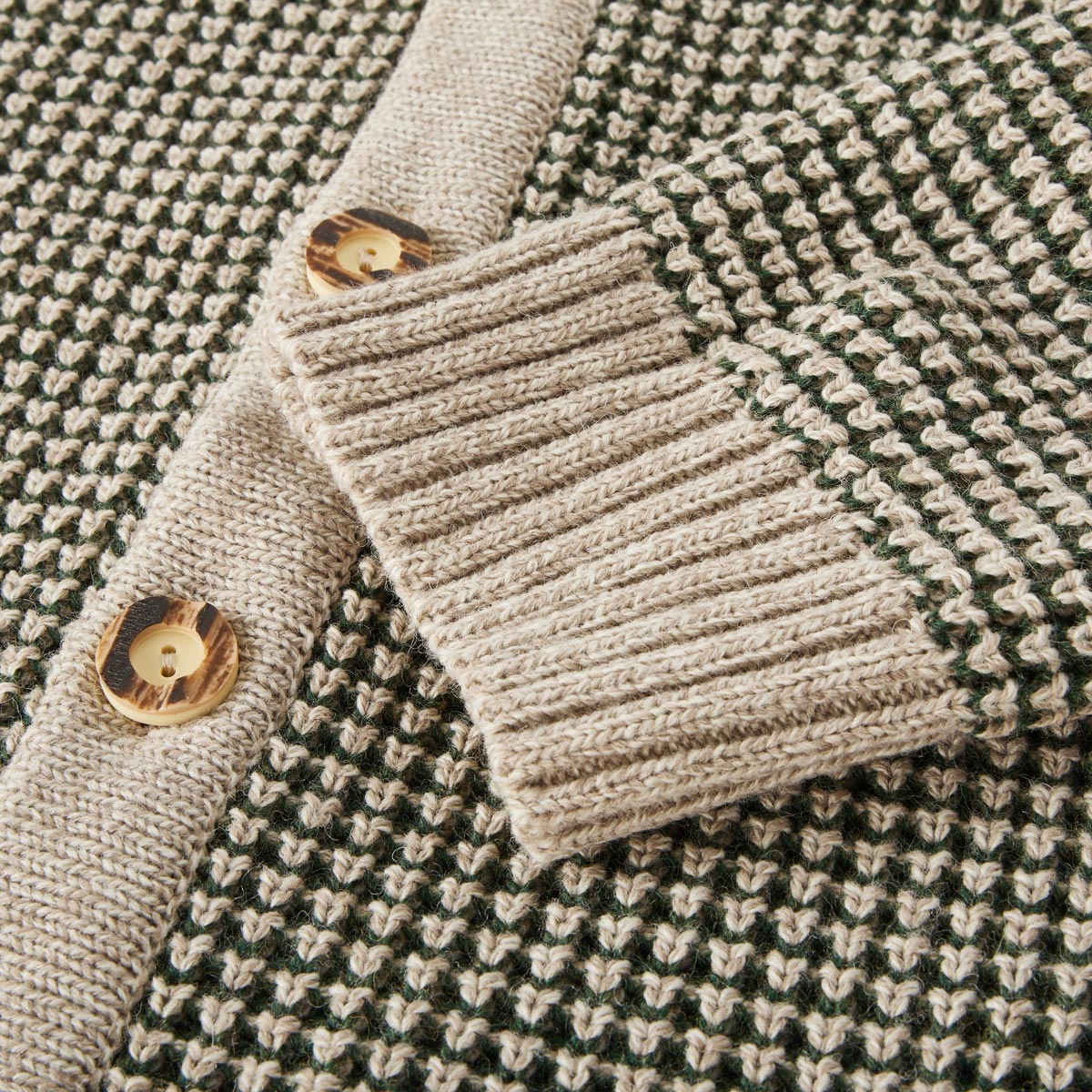 Orbis Trachten-Strickjacke mit Struktur grün