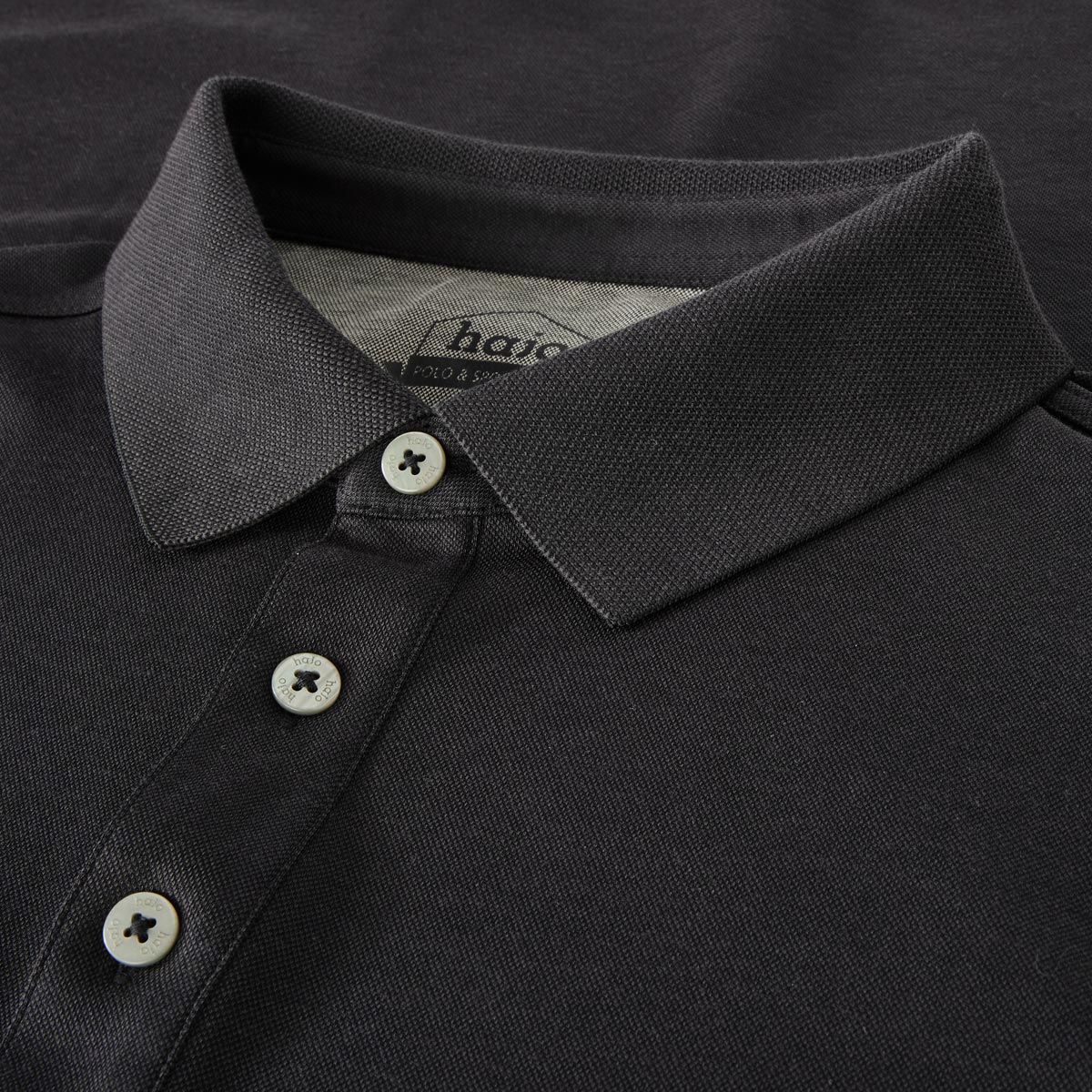 Hajo Poloshirt "Soft Knit", hautsympathisch schwarz