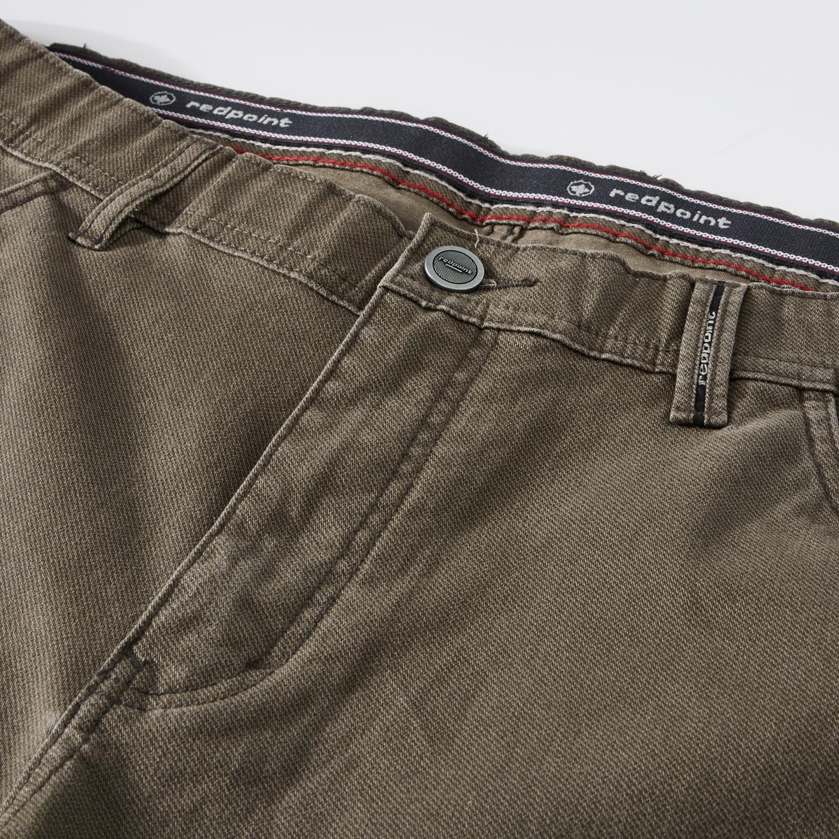 Redpoint Stretch-Jeans "Montreal", Loose Fit oliv