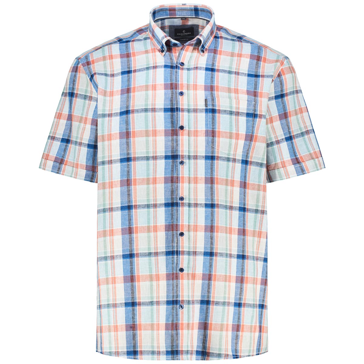 CASA MODA Freizeithemd mit Leinen Farbe blau Größe: 6XL günstig online kaufen